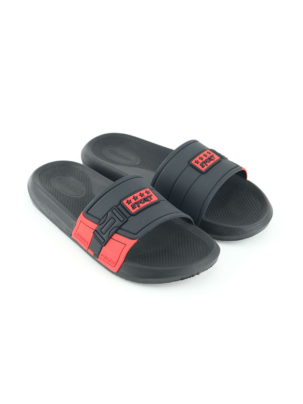 Kırmızı Sport Erkek Yazlık PU Islak Zemine Uygun Günlük Ev Banyo Bahçe Havuz Terlik-2