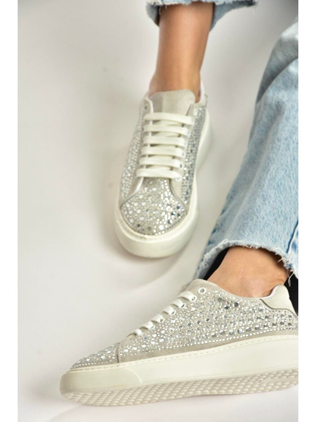 Gri Gümüş Kadın Spor Y444708402-1