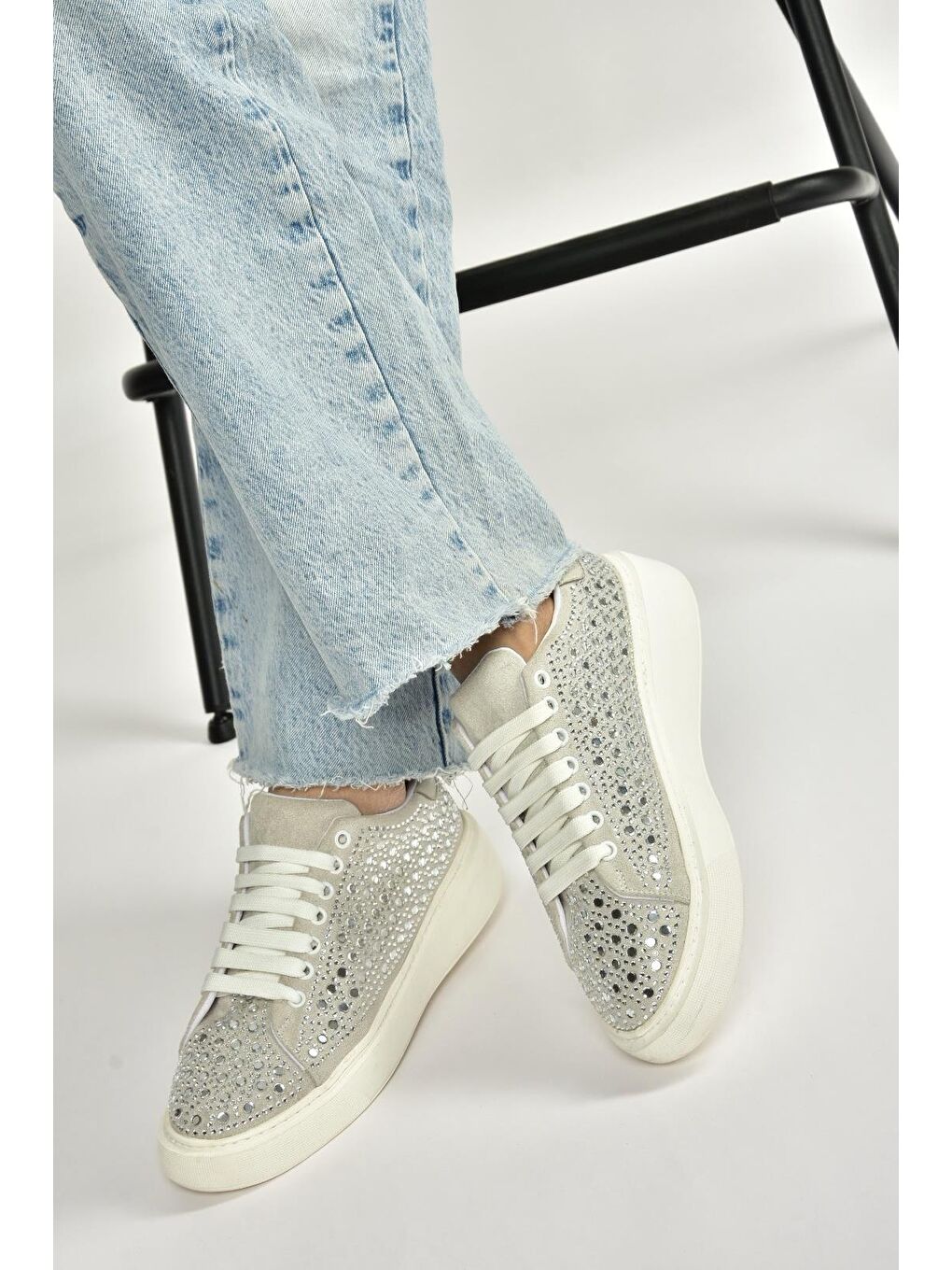 Gri Gümüş Kadın Spor Y444708402-2