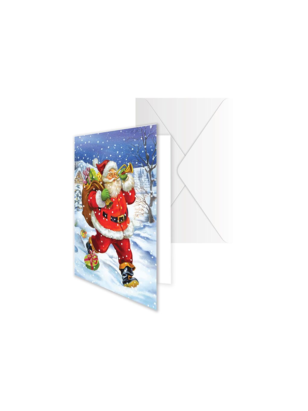 Simli Yılbaşı Tebrik Kartı Zarflı No:7-1