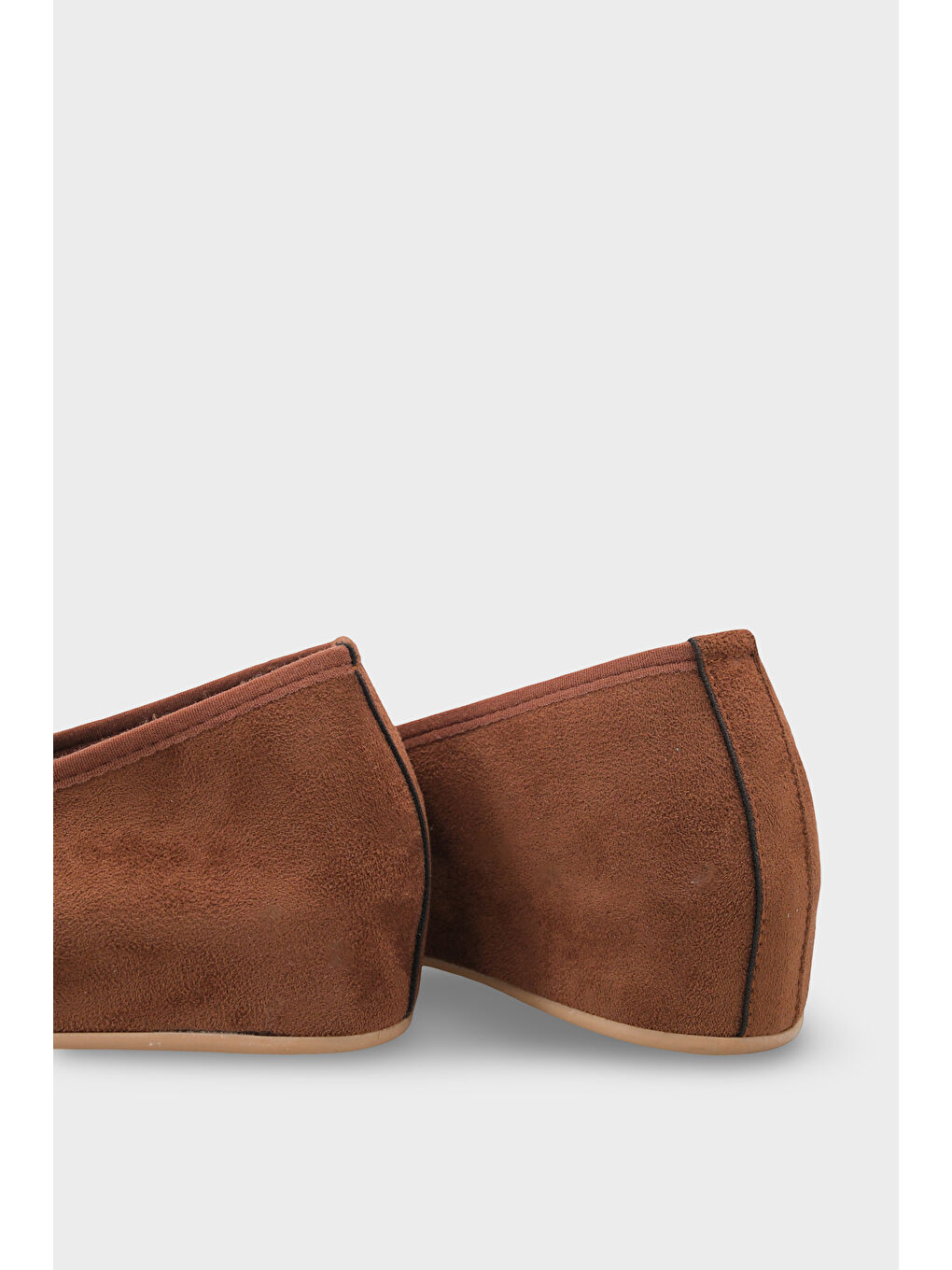 Kahverengi Rena Gizli Topuklu Feta Metal Tokalı Kadın Babet-4