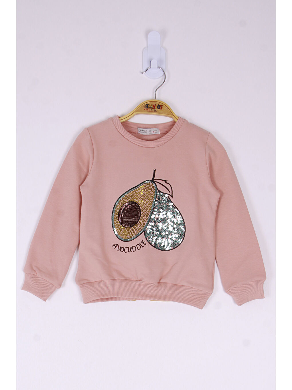 Pembe Kız Çocuk Avocuddle Nakışlı Sweatshirt