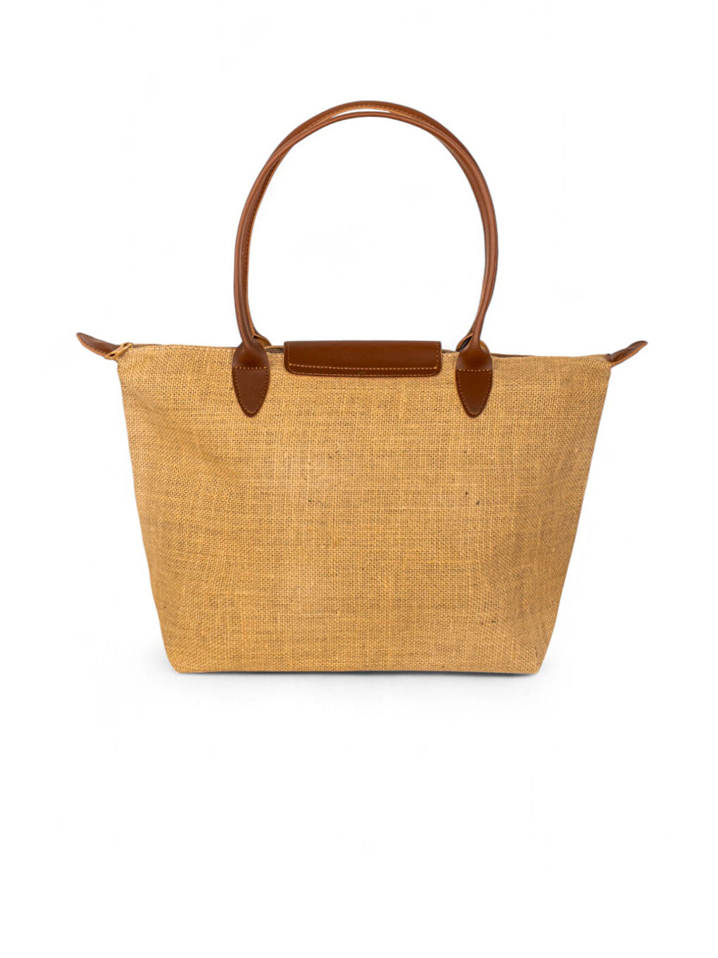 Kahverengi Kadın Taba Orta Boy Askılı Hasır El ve Omuz Çantası-2