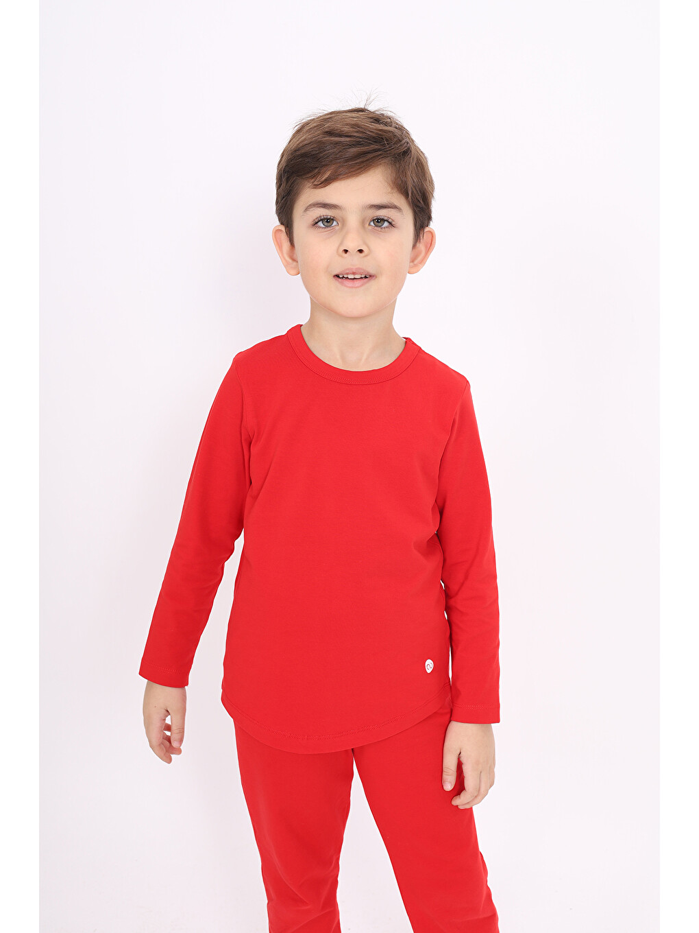Kırmızı Kız Çocuk Baskılı Tişört-1