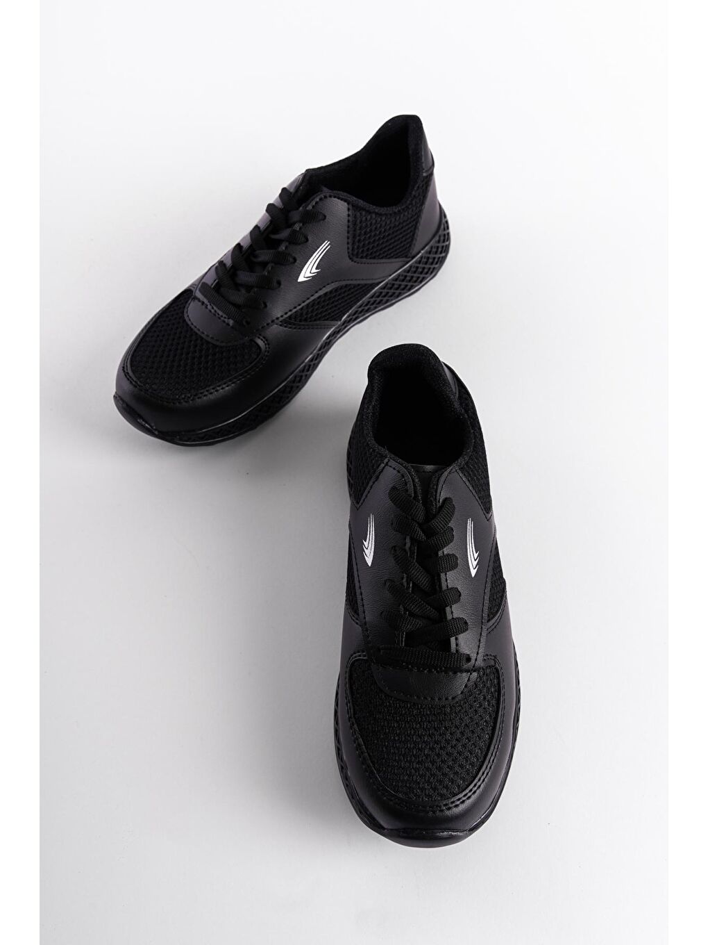 Siyah Fileli Kadın Sneaker-3