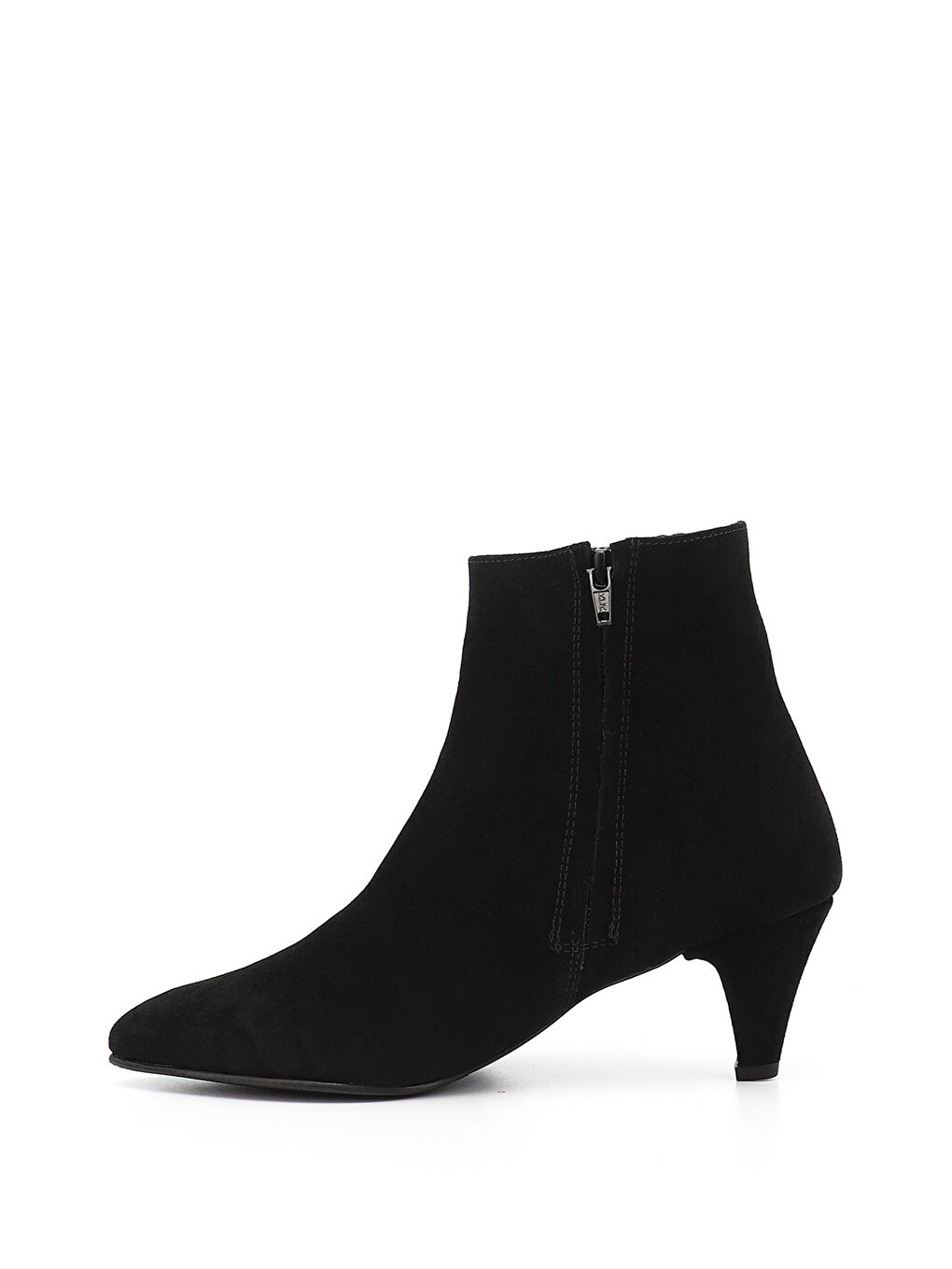 Siyah Kadın KOYU SİYAH Fermuarlı Sivri Burun Hakiki Deri Bot-2