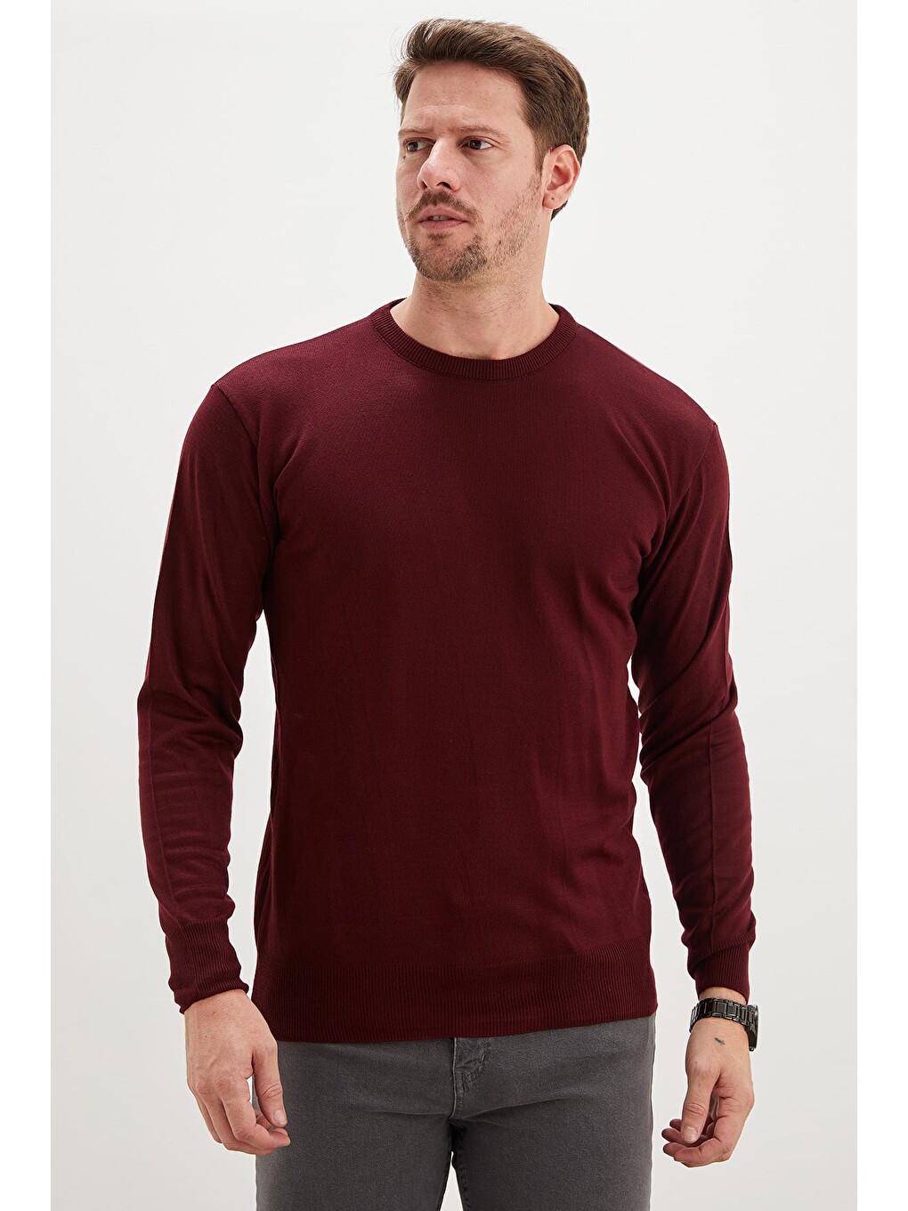 Mürdüm Basic Bisiklet Yaka Regular Fit Triko Kazak-1
