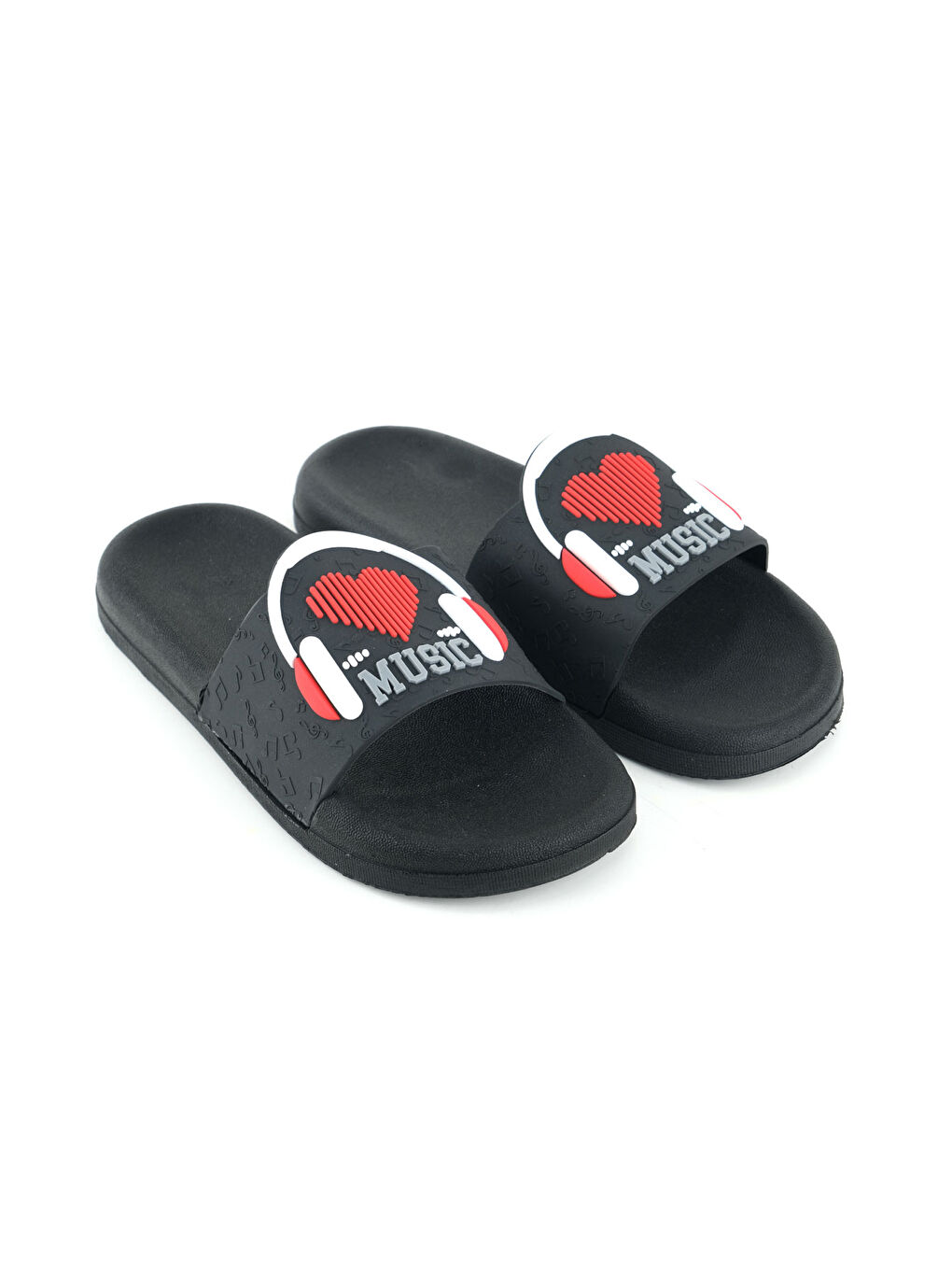 Siyah Kadın Yazlık PU Islak Zemine Uygun Rahat Taban Ev Banyo Bahçe Havuz Terlik-2