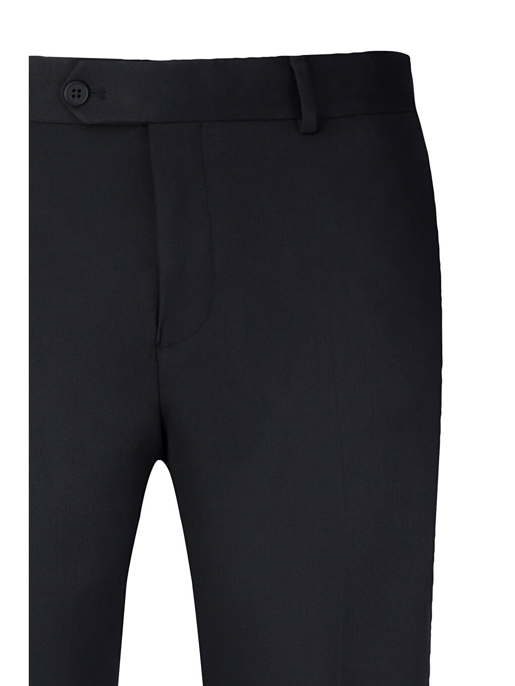 Siyah Regular Fit Yandan Cepli Kumaş Pantolon-1