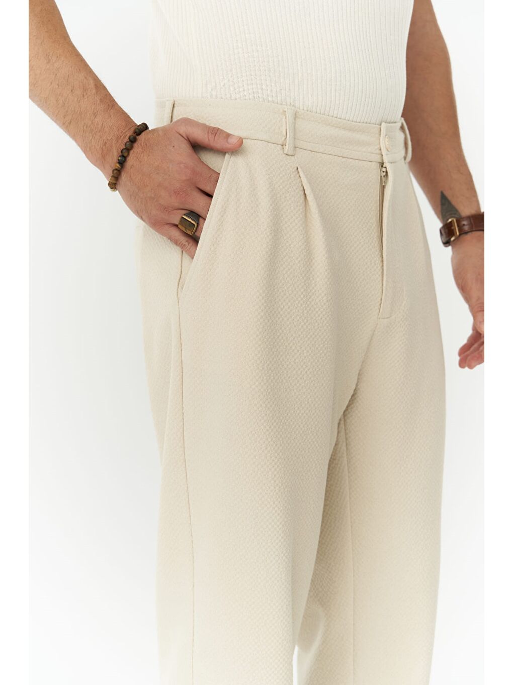 Mai Collection Glenn Bej Erkek Pantolon - 7
