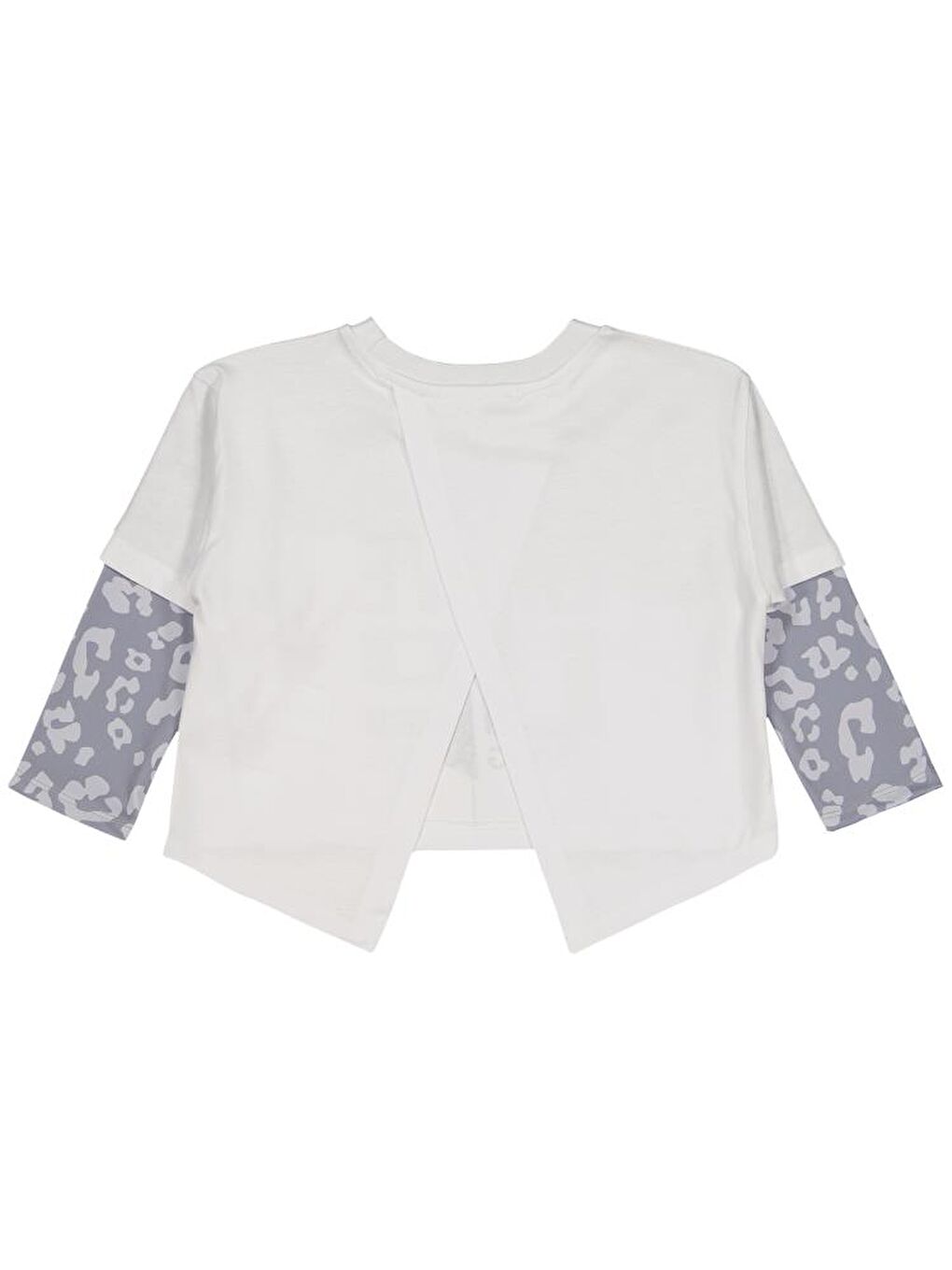 Beyaz Girls Leopar 2-5 Yaş Sweatshirt