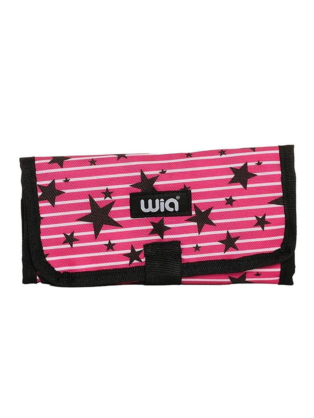 Sanatsal Fırça Çantası 25 Bölmeli Pembe Yıldız Baskılı Kod :204