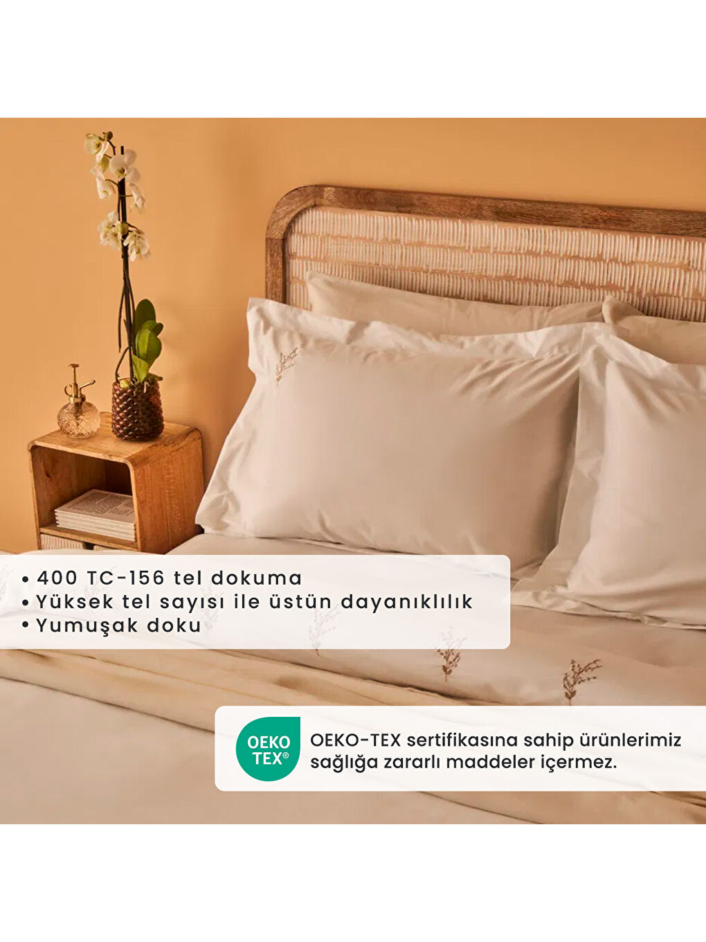 Exclusive Nevresim Takımı Çift Kişilik Beyaz (200x220 cm)-2