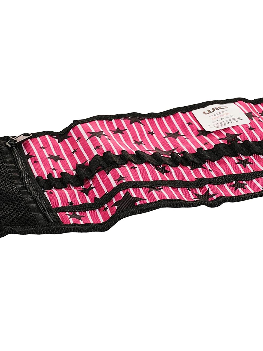 Sanatsal Fırça Çantası 25 Bölmeli Pembe Yıldız Baskılı Kod :204-3