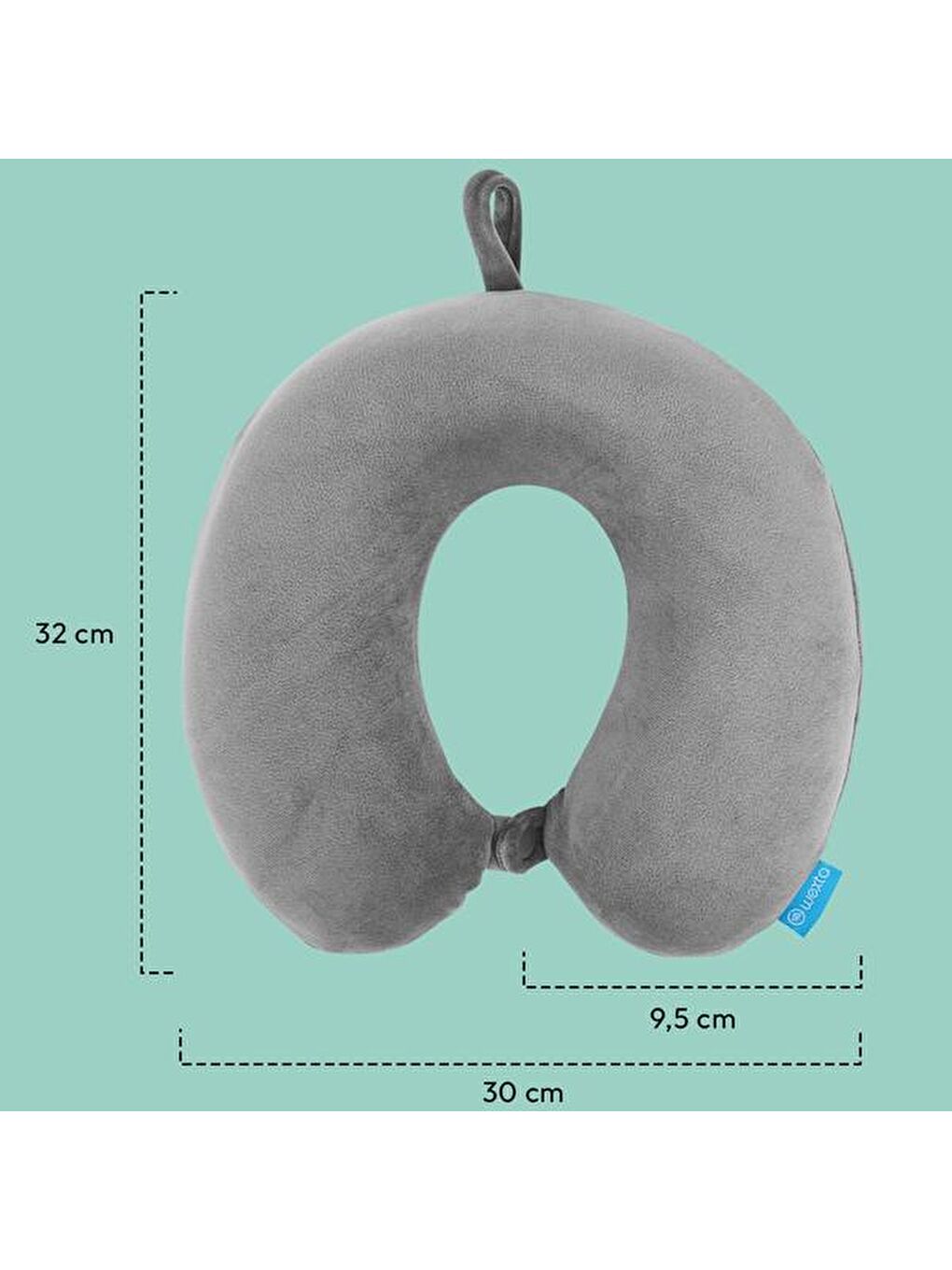 Seyahat Boyun Yastığı - Gri - 29x27 cm