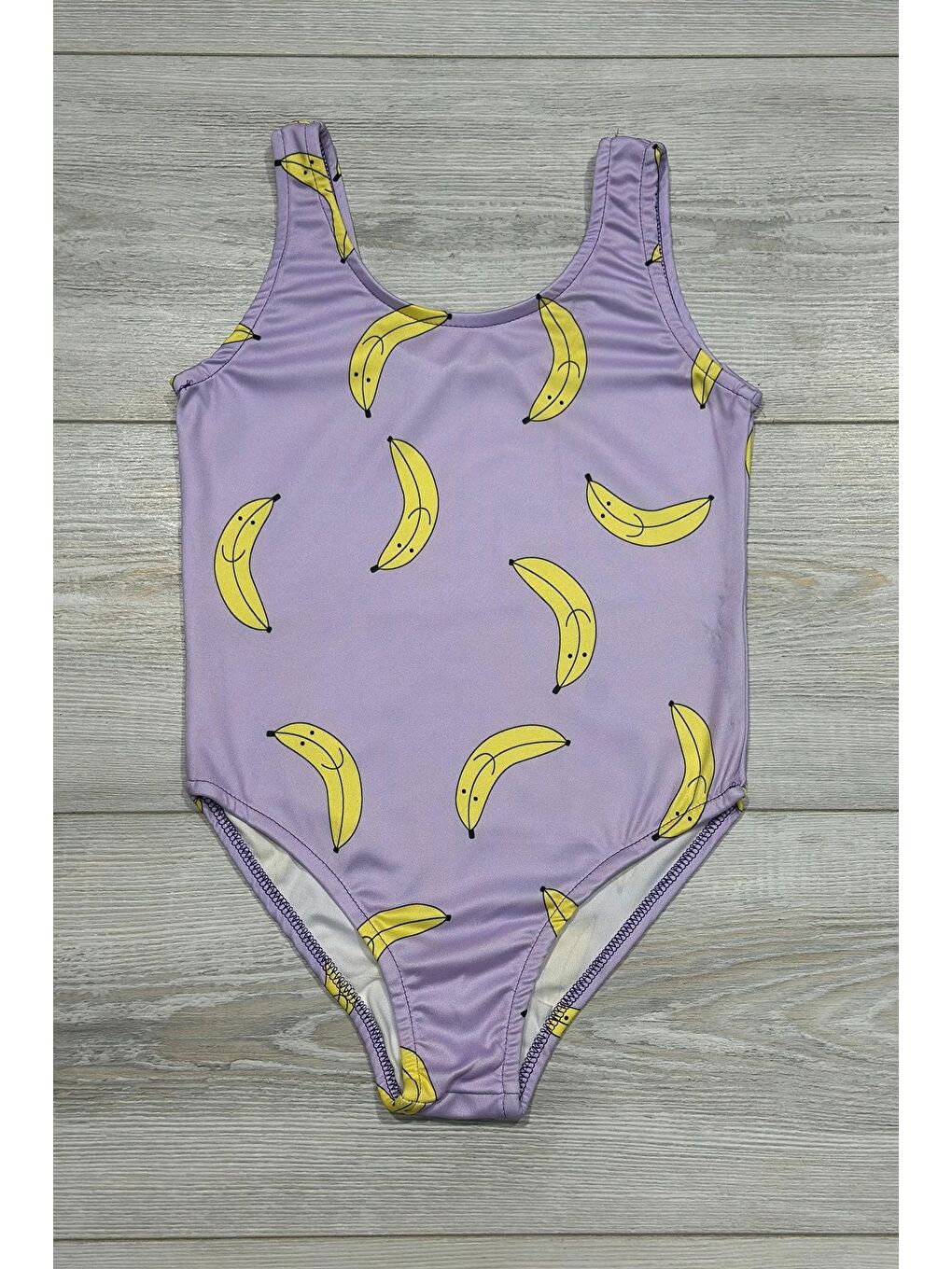 Lila Kız Çocuk Deniz Havuz Mayo