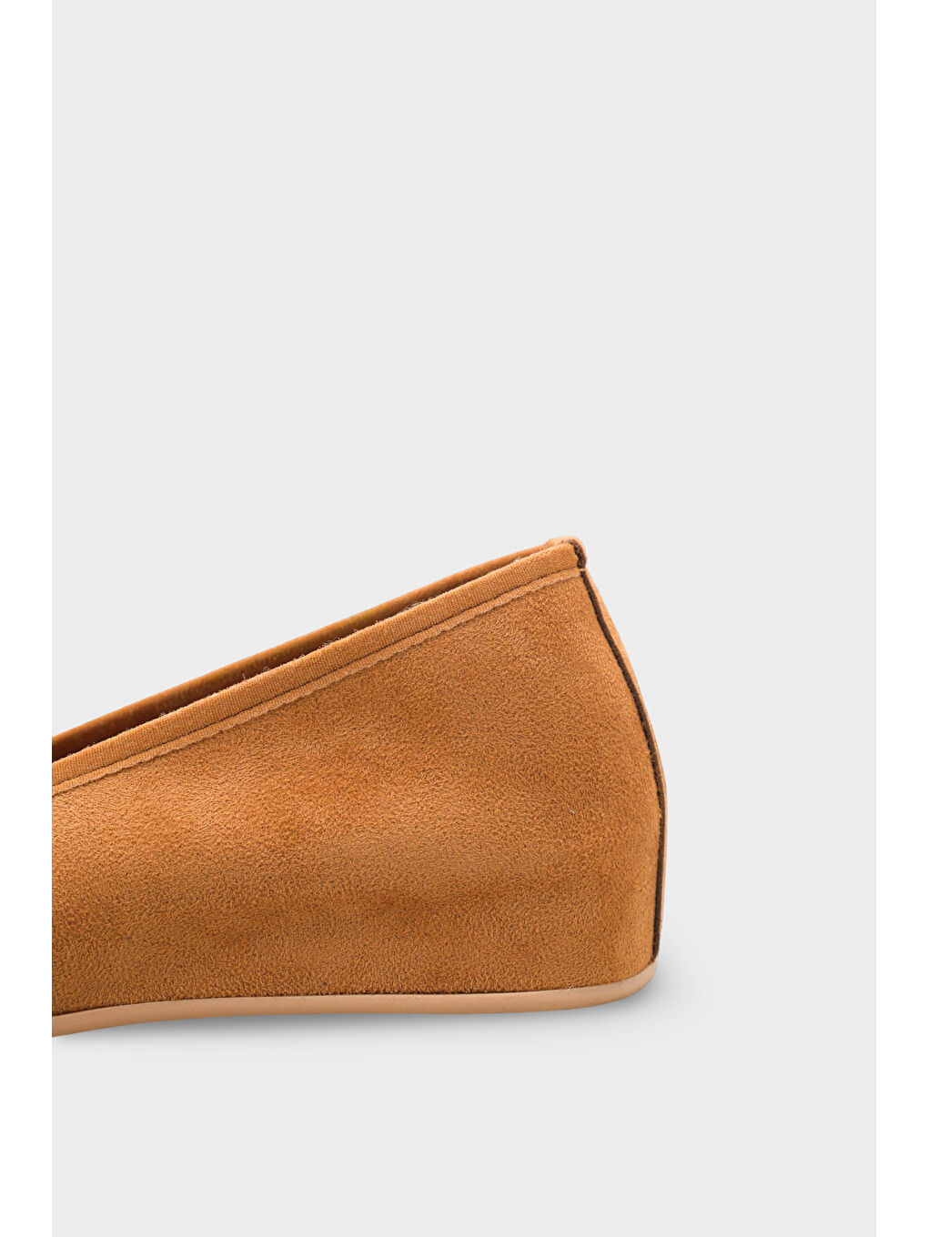 Kahverengi Rena Gizli Topuklu Feta Metal Tokalı Kadın Babet-4