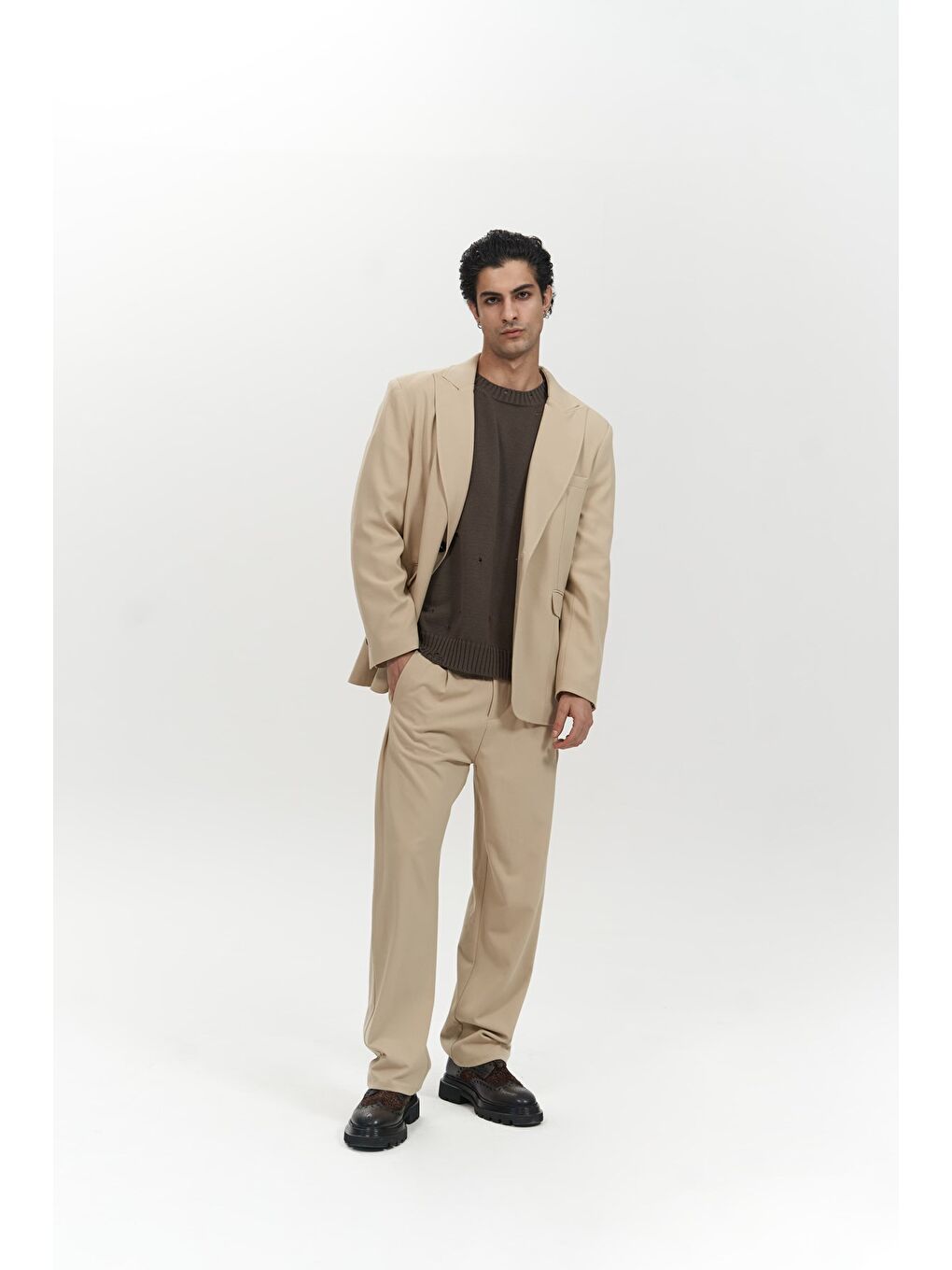 Orlando Bej Erkek Ceket Pantolon Takım-7