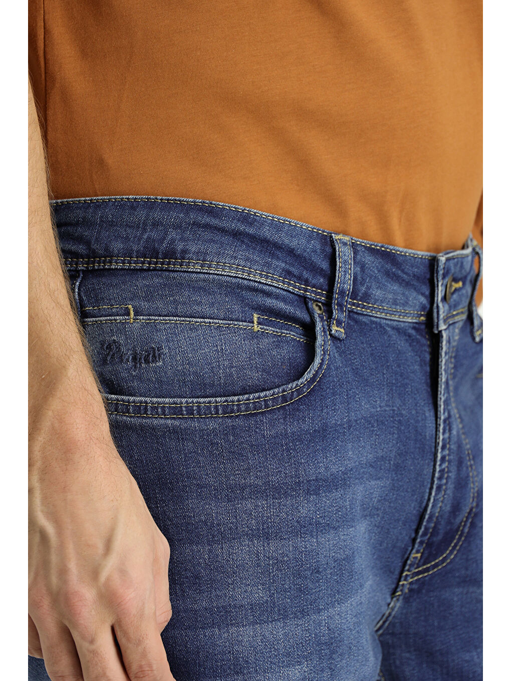 Lacivert Super Slim Fit Ekstra Dar Kesim Elastanlı Denim Pantolon-2