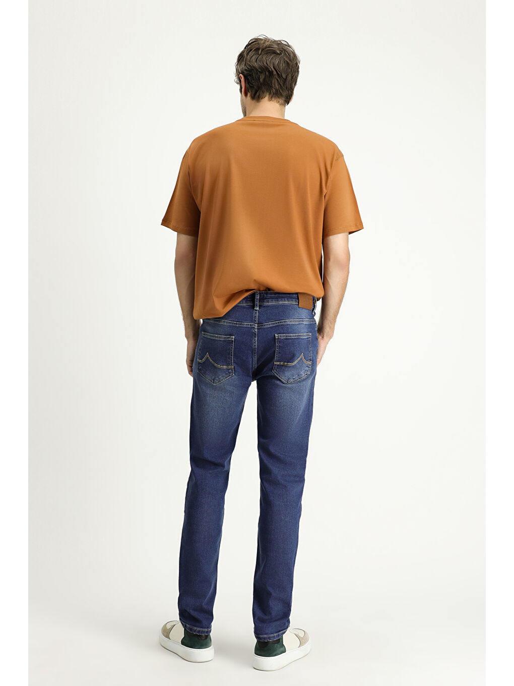 Lacivert Super Slim Fit Ekstra Dar Kesim Elastanlı Denim Pantolon-3