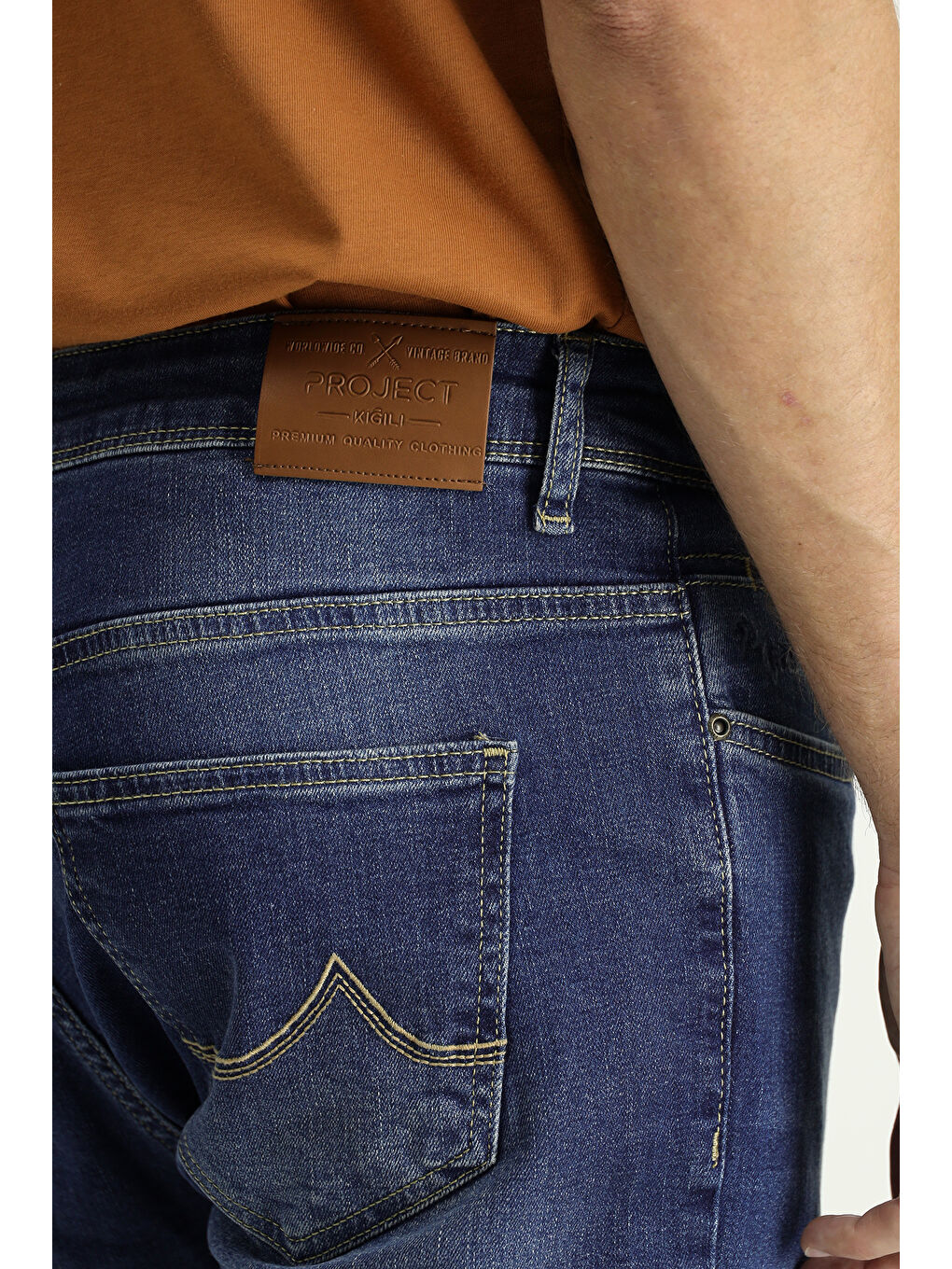 Lacivert Super Slim Fit Ekstra Dar Kesim Elastanlı Denim Pantolon-4