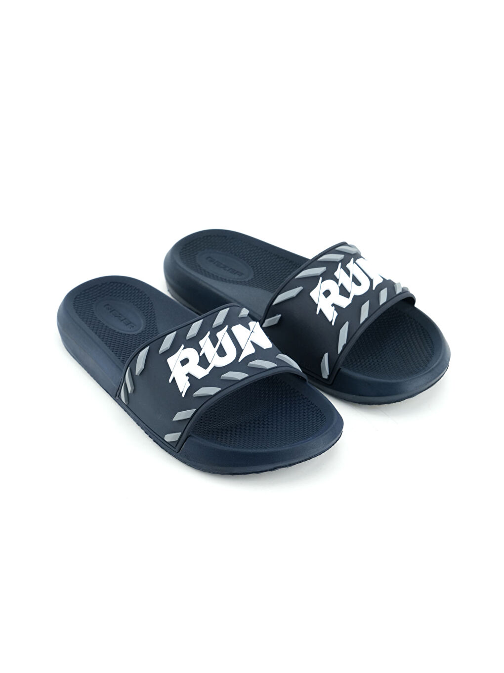 Lacivert Erkek Yazlık Run PU Islak Zemine Uygun Ev Banyo Bahçe Havuz Terlik-2