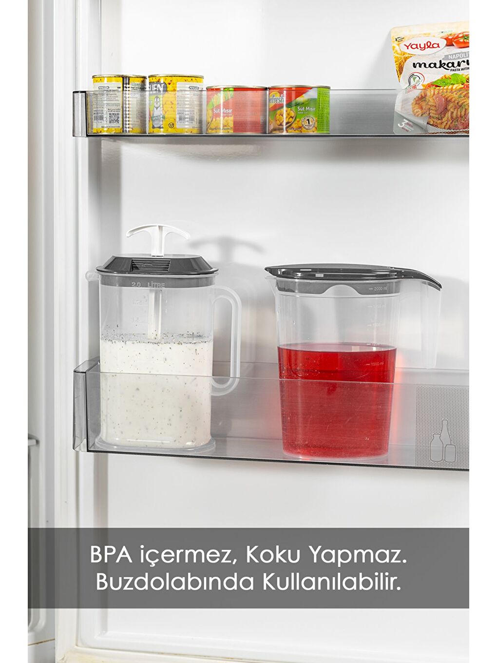 Gri 6 Parça Sürahi Bardak Seti 6'lı Piknik Kamp Seti Sürahi Bardak Seti-6