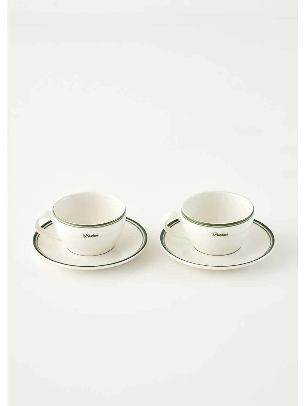 Bonheur 2'li Porselen Çay Fincanı Yeşil (270 Cc)-2