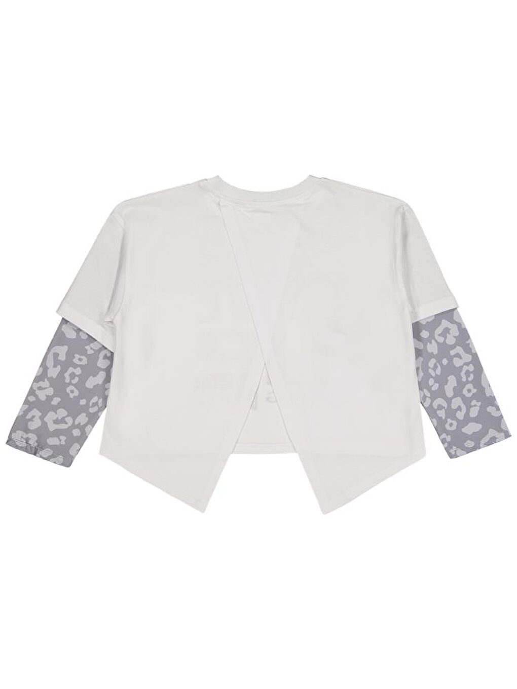 Beyaz Girls Leopar 6-9 Yaş Sweatshirt-1