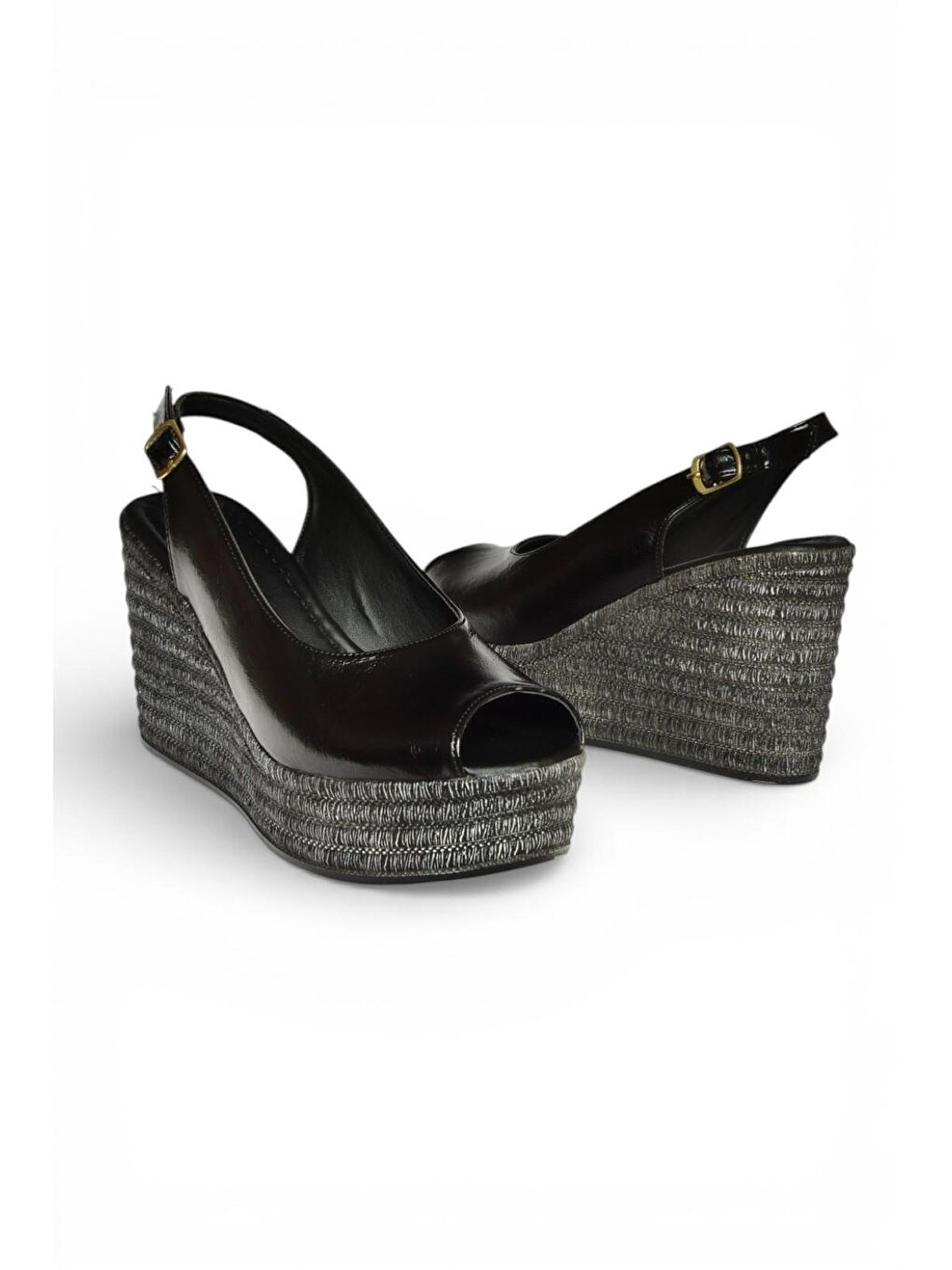 Siyah Kadın Dolgu Topuklu Ayakkabı Y996553560-4