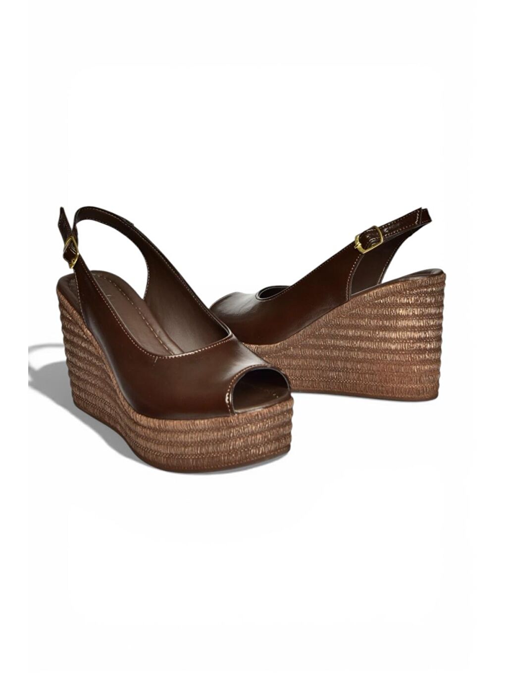 Kahverengi Kadın Dolgu Topuklu Ayakkabı Y996553560-2