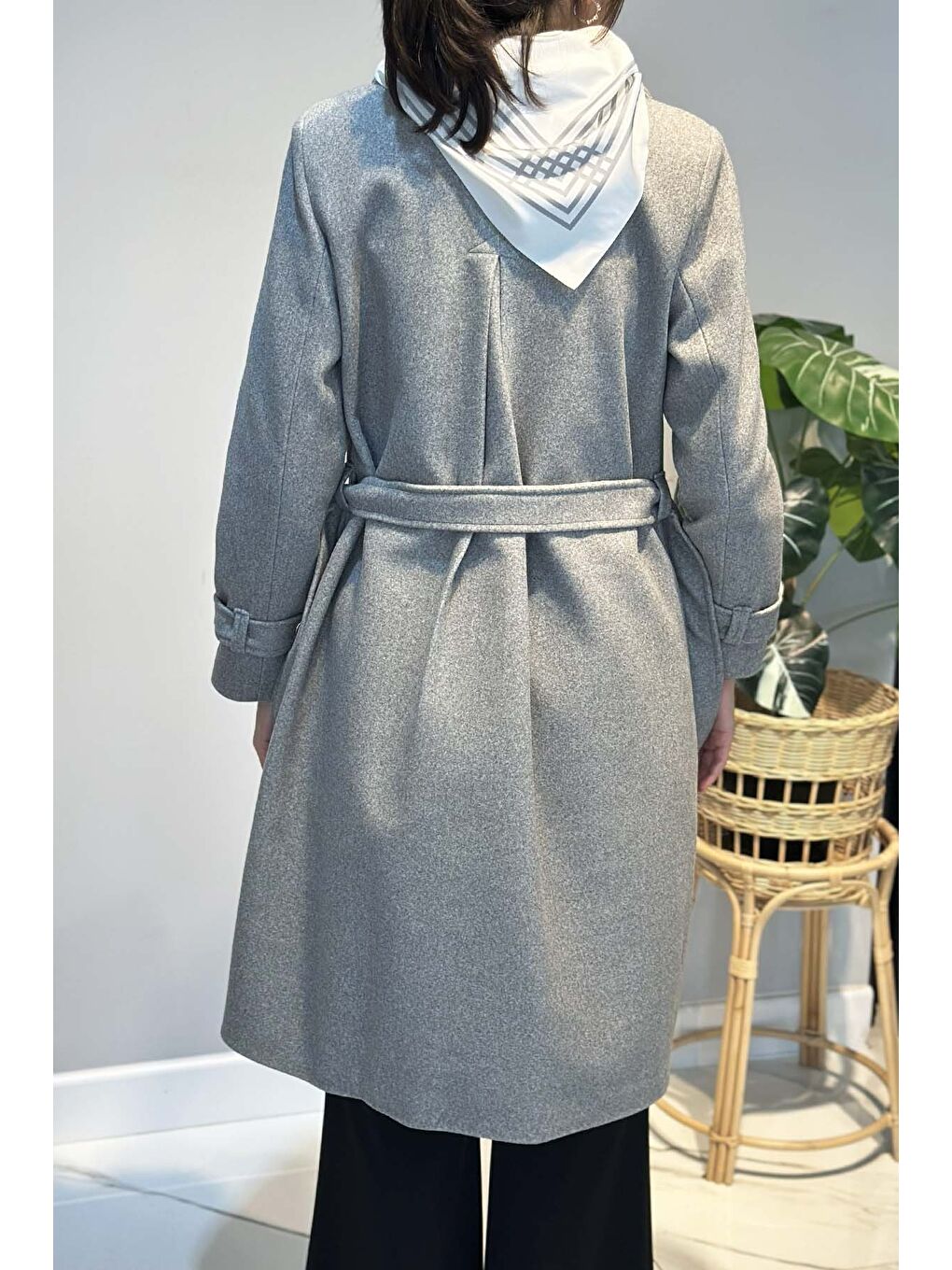 Fular Detay Kaban 30064 Gri-2