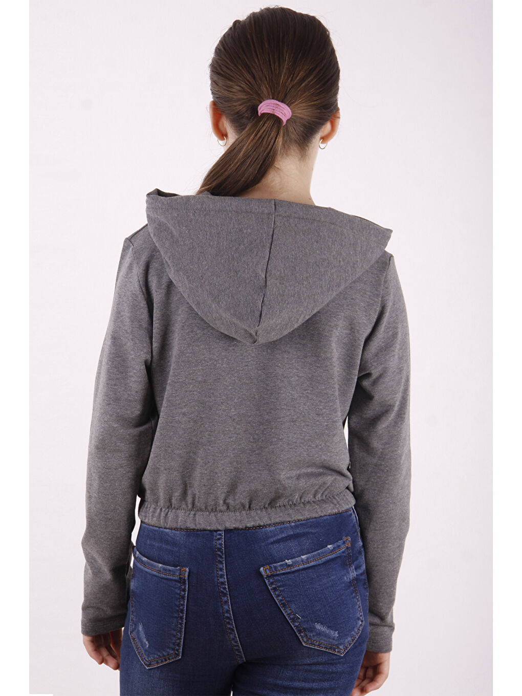 Antrasit Kız Çocuk Female Power Baskılı Sweatshirt-2