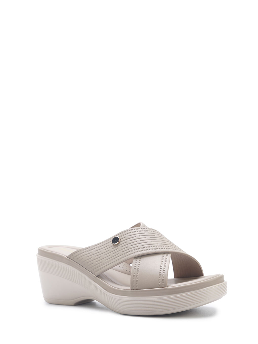 167000.Z5FX Bej Kadın Terlik-1