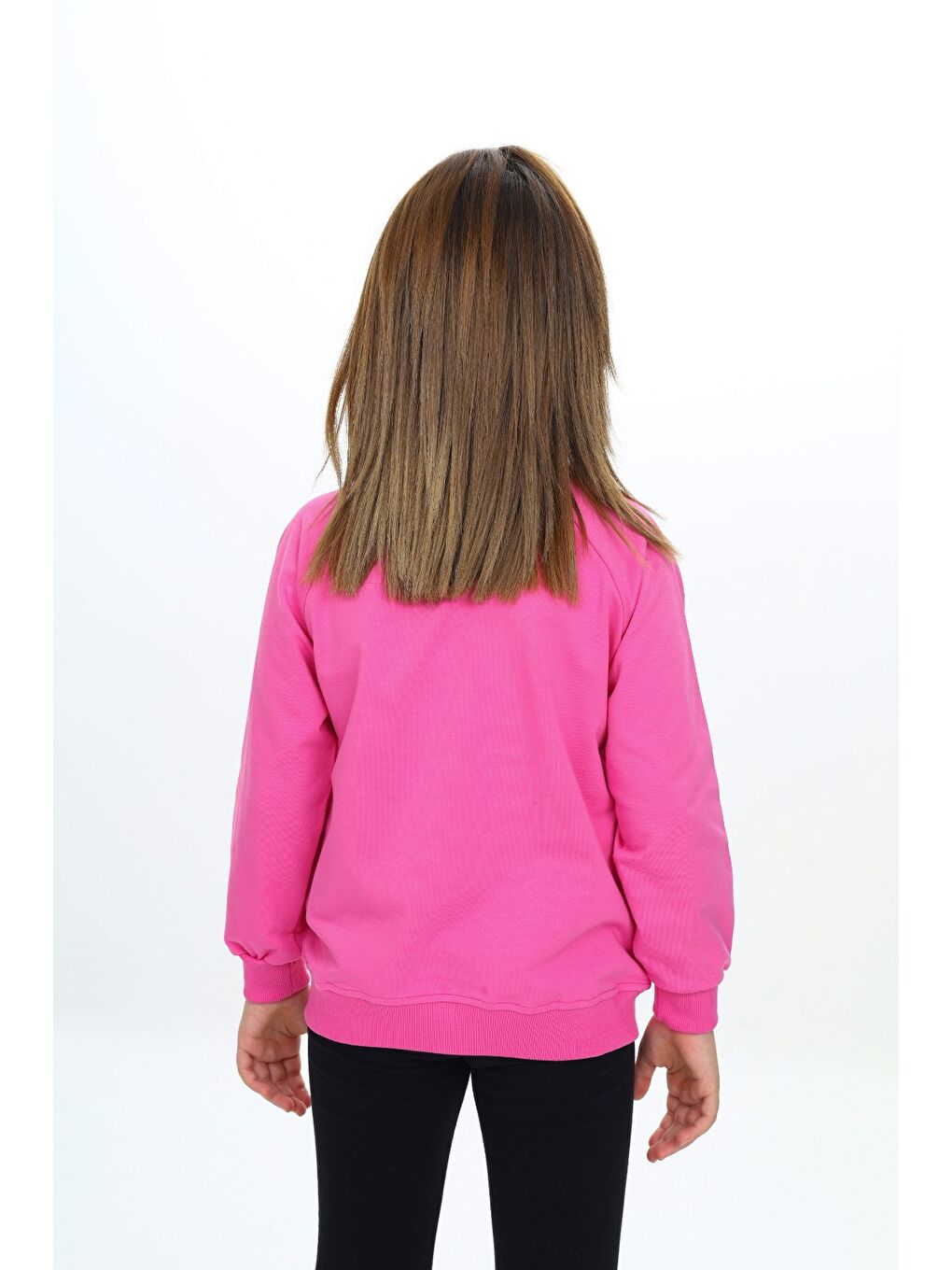 Fuşya Kız Çocuk Nakışlı Hırka-3