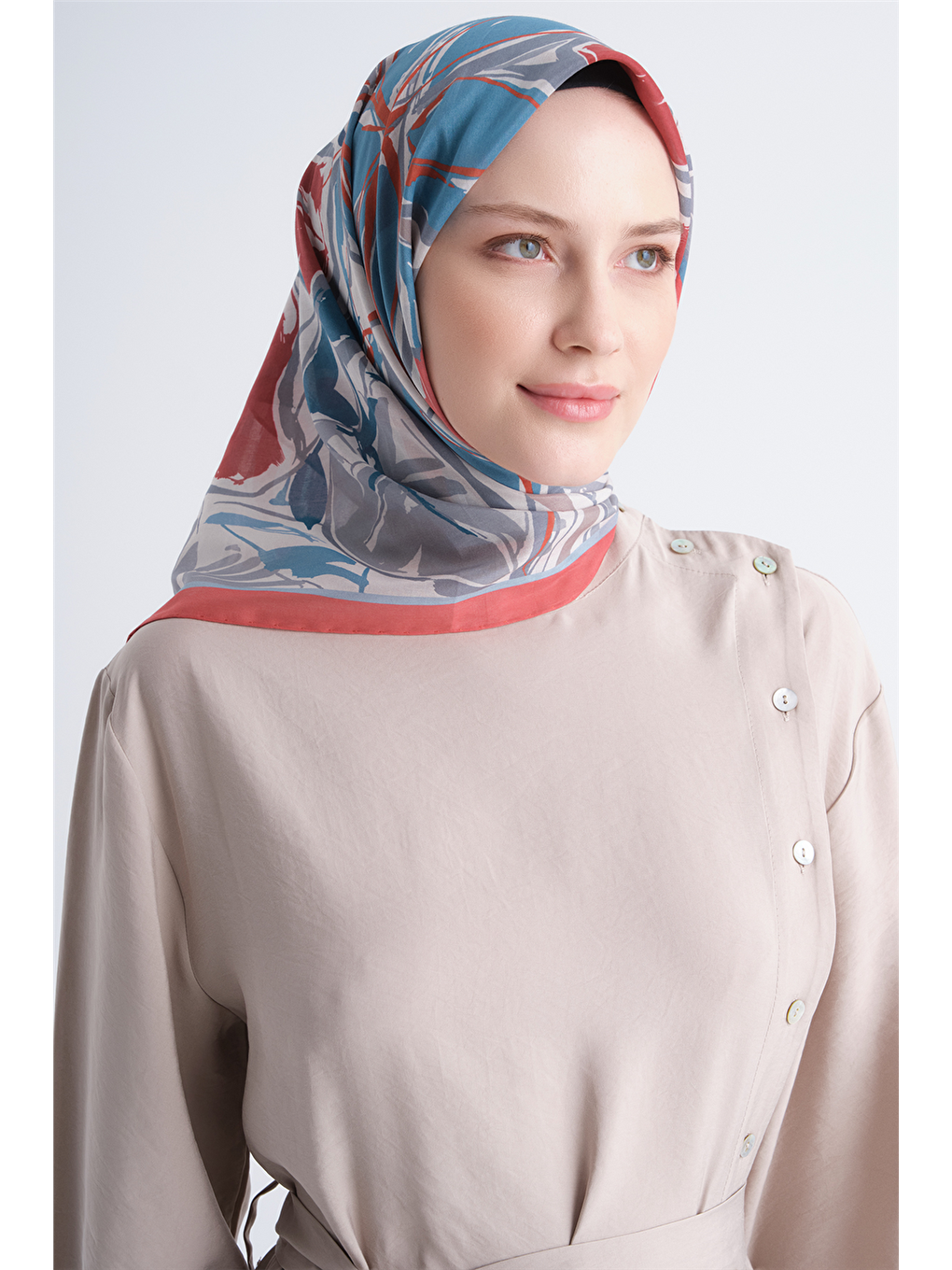 Mavi Yaz Esintisi Eşarp 3994 10