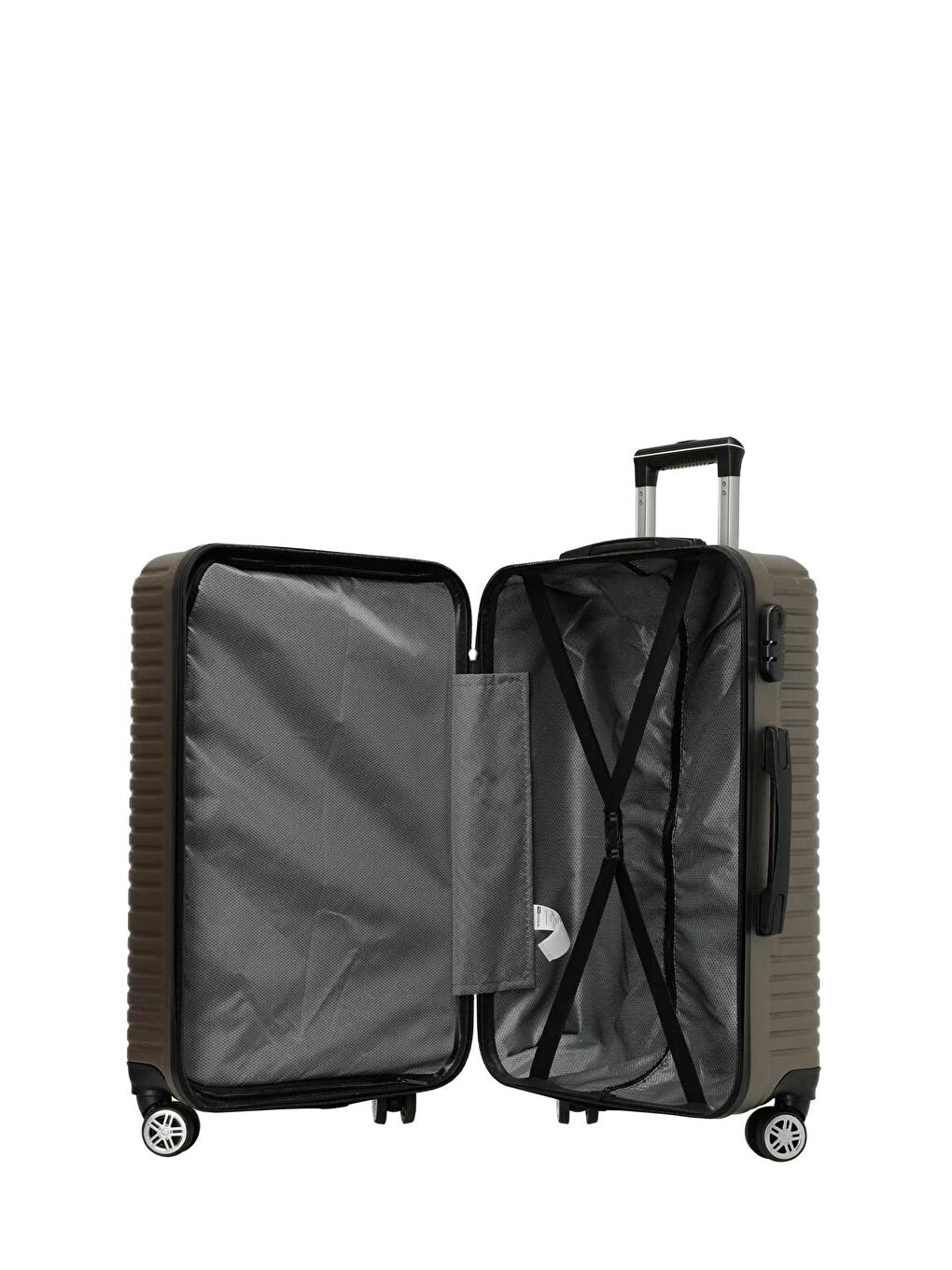 Bej SANDERUM -B 5FX Vizon Unisex Büyük Boy Valiz-2