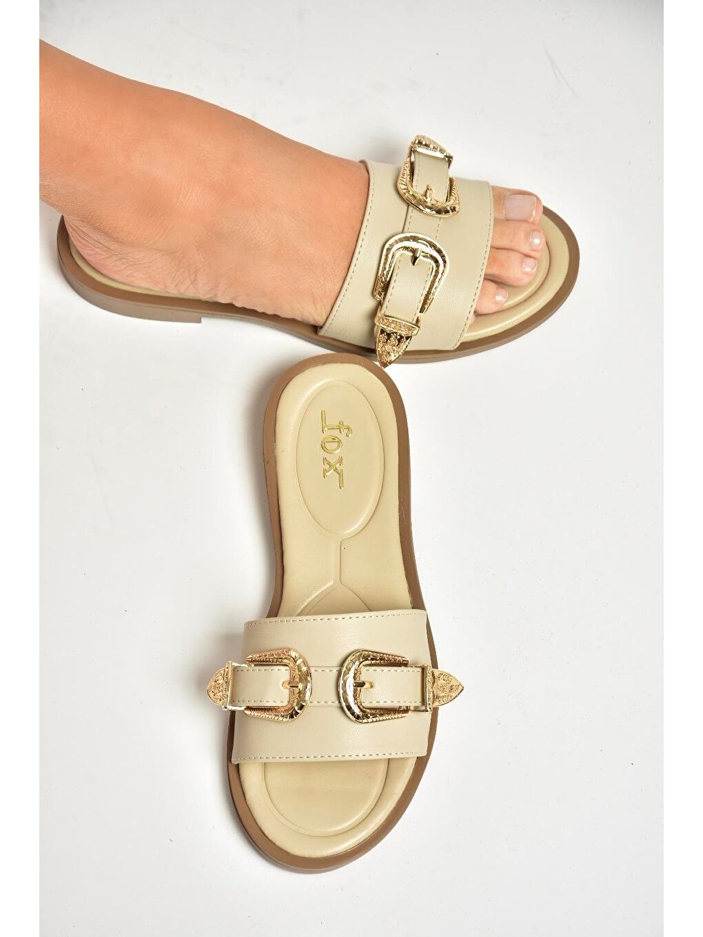 U2501101 Bej Kadın Terlik-3