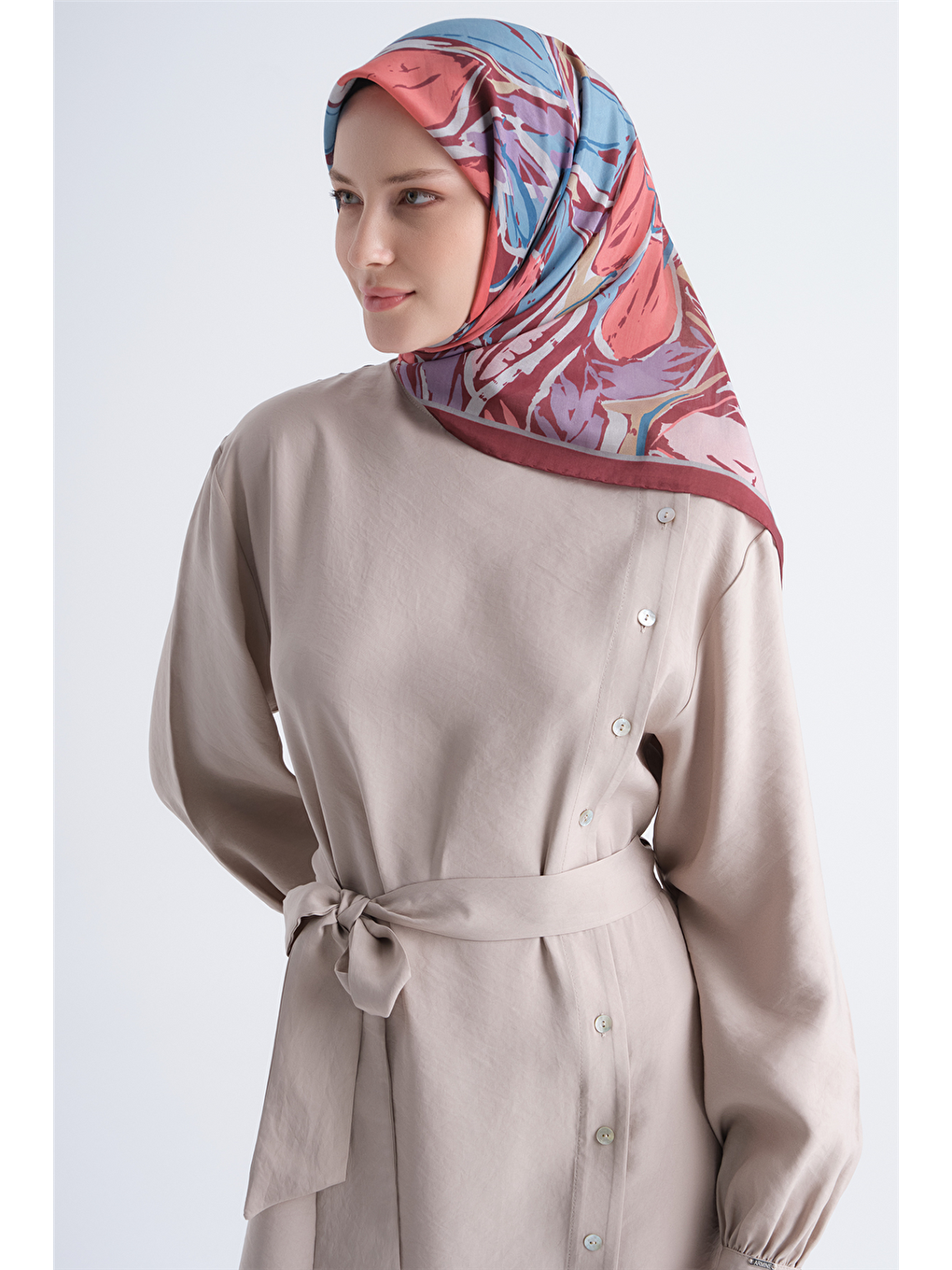 Turuncu Yaz Esintisi Eşarp 3994 09