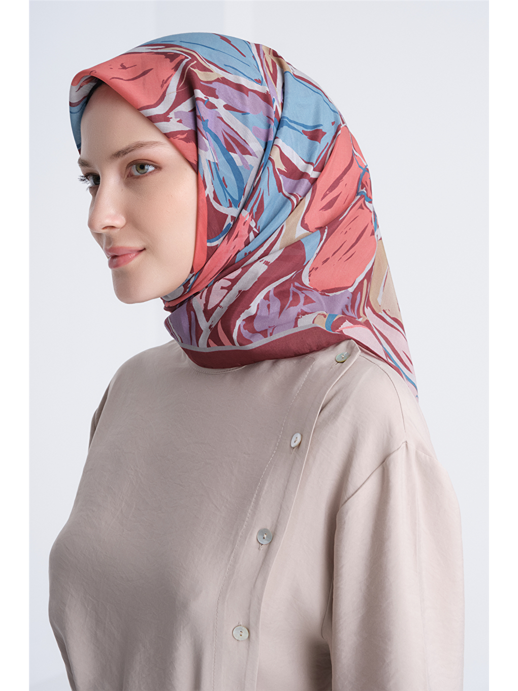 Turuncu Yaz Esintisi Eşarp 3994 09-1