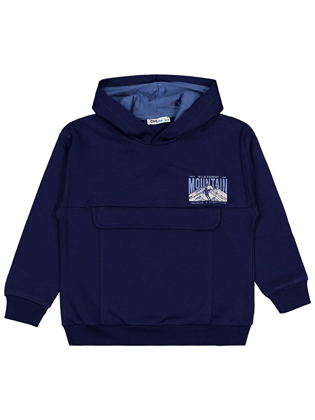 Lacivert Boys Mountaın Baskılı 6-9 Yaş Sweatshirt