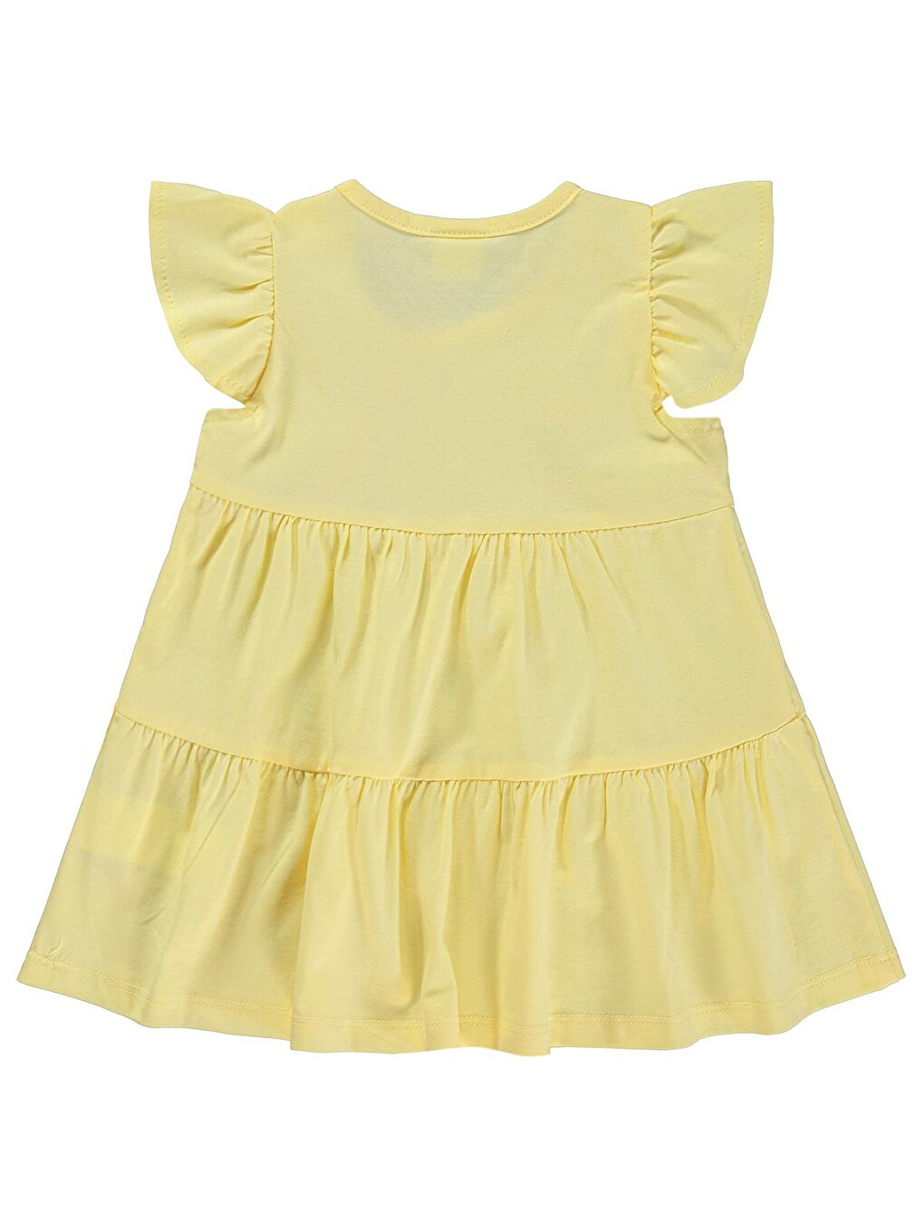 Baby Zürafa Lase Nakış 6-18 Ay Elbise - Sarı-1