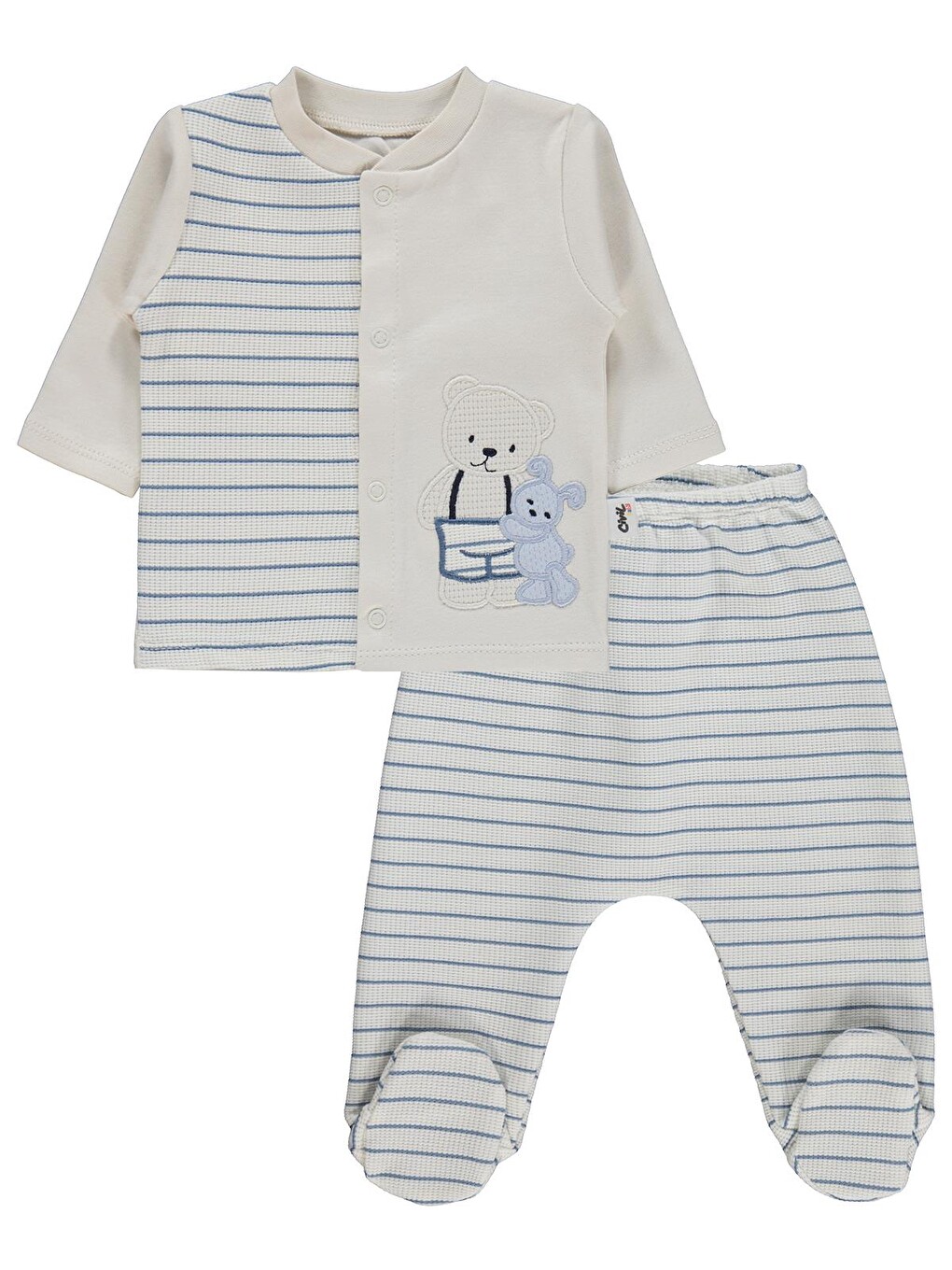 Baby Teddy 10'lu 0-24 Ay Zıbın Setleri - Mavi-3