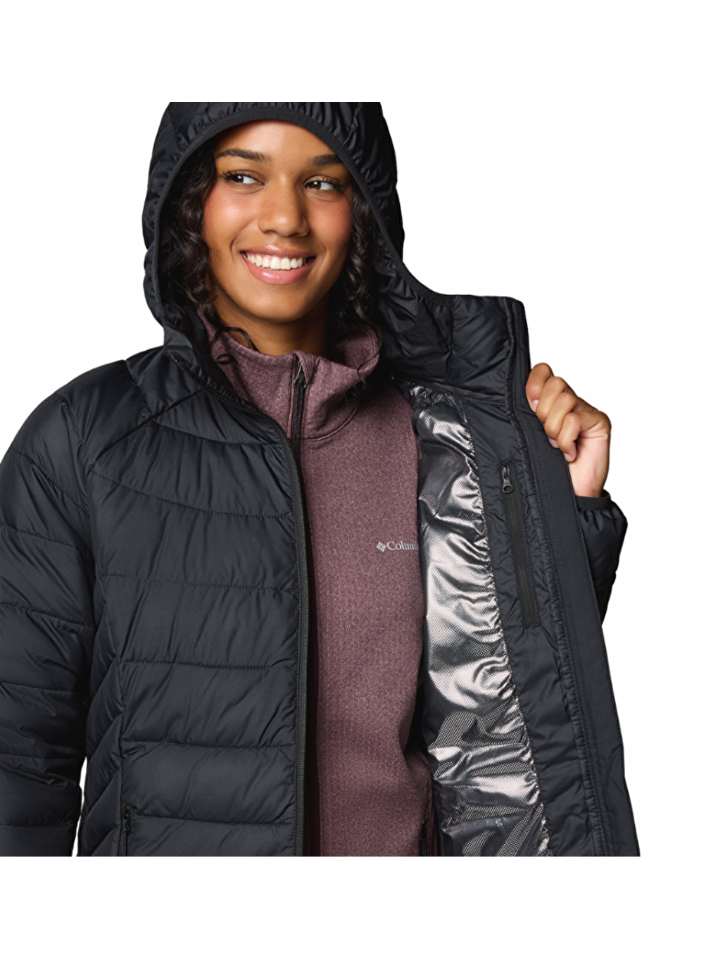 Powder Lite™ II Mid Jacket Siyah Kadın Outdoor Mont WK9575-3