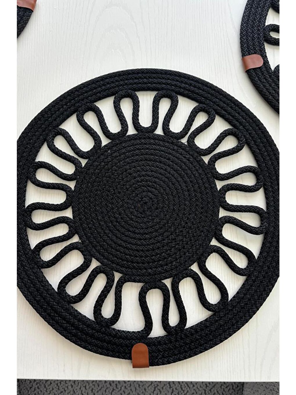 Salin Lüks Jüt 7 Parça Yemek Takımı Siyah-2