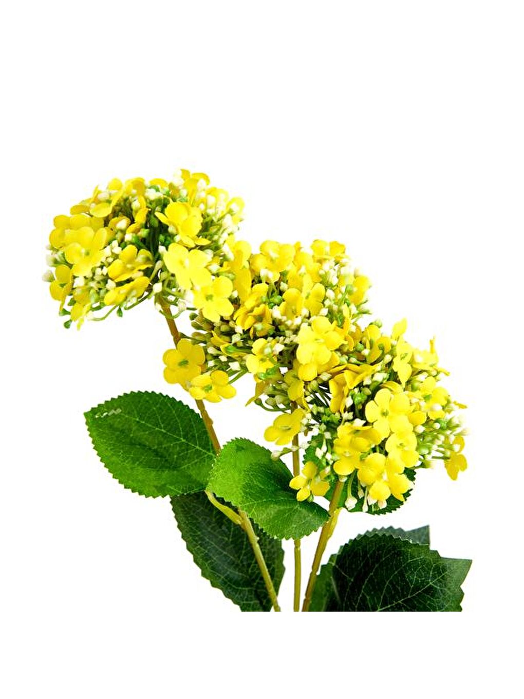 Dekoratif Tomurcuklu Ortanca - Sarı - 69 cm-1