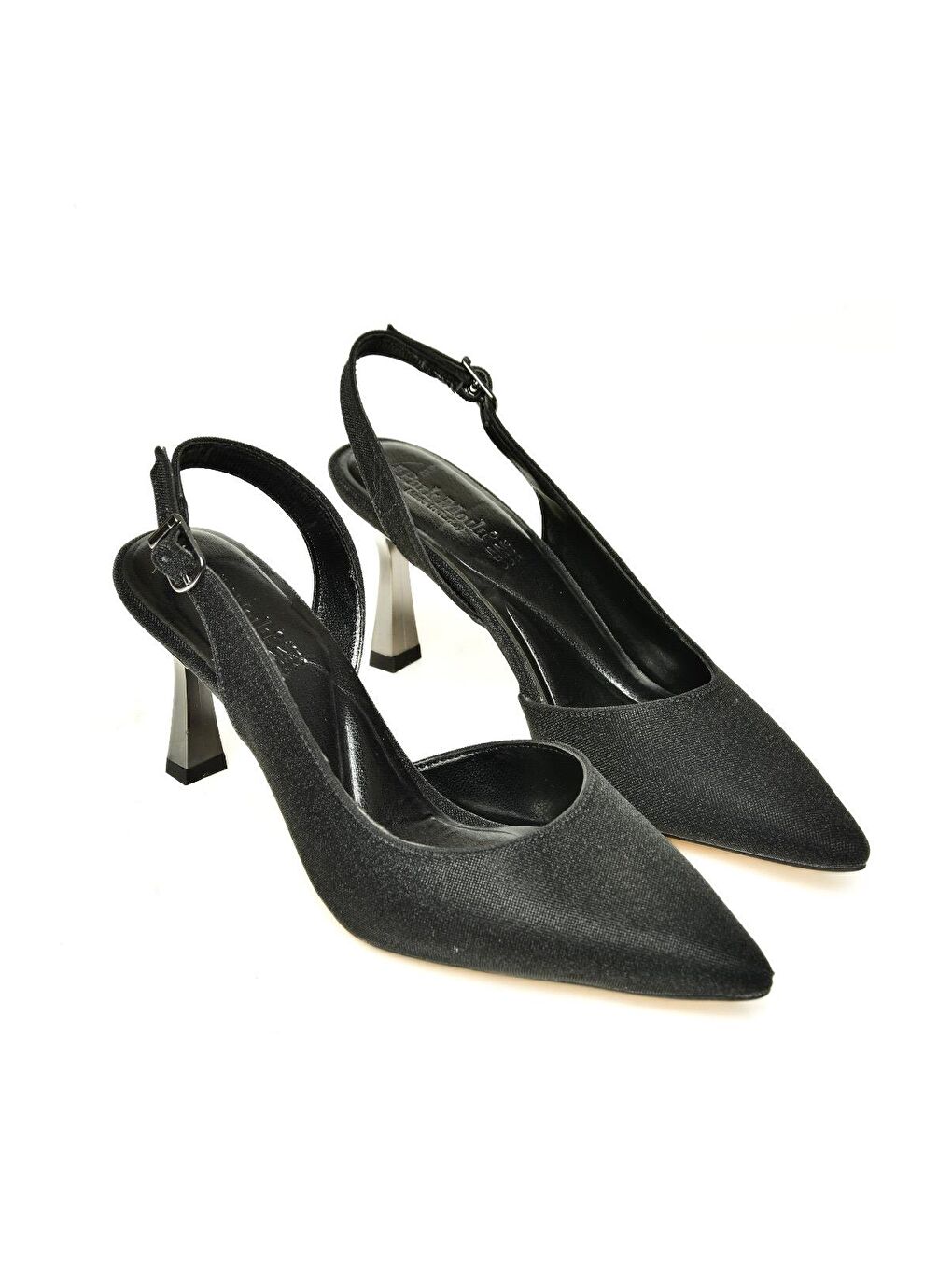 U8203370 Siyah Kadın Topuklu Ayakkabı-2