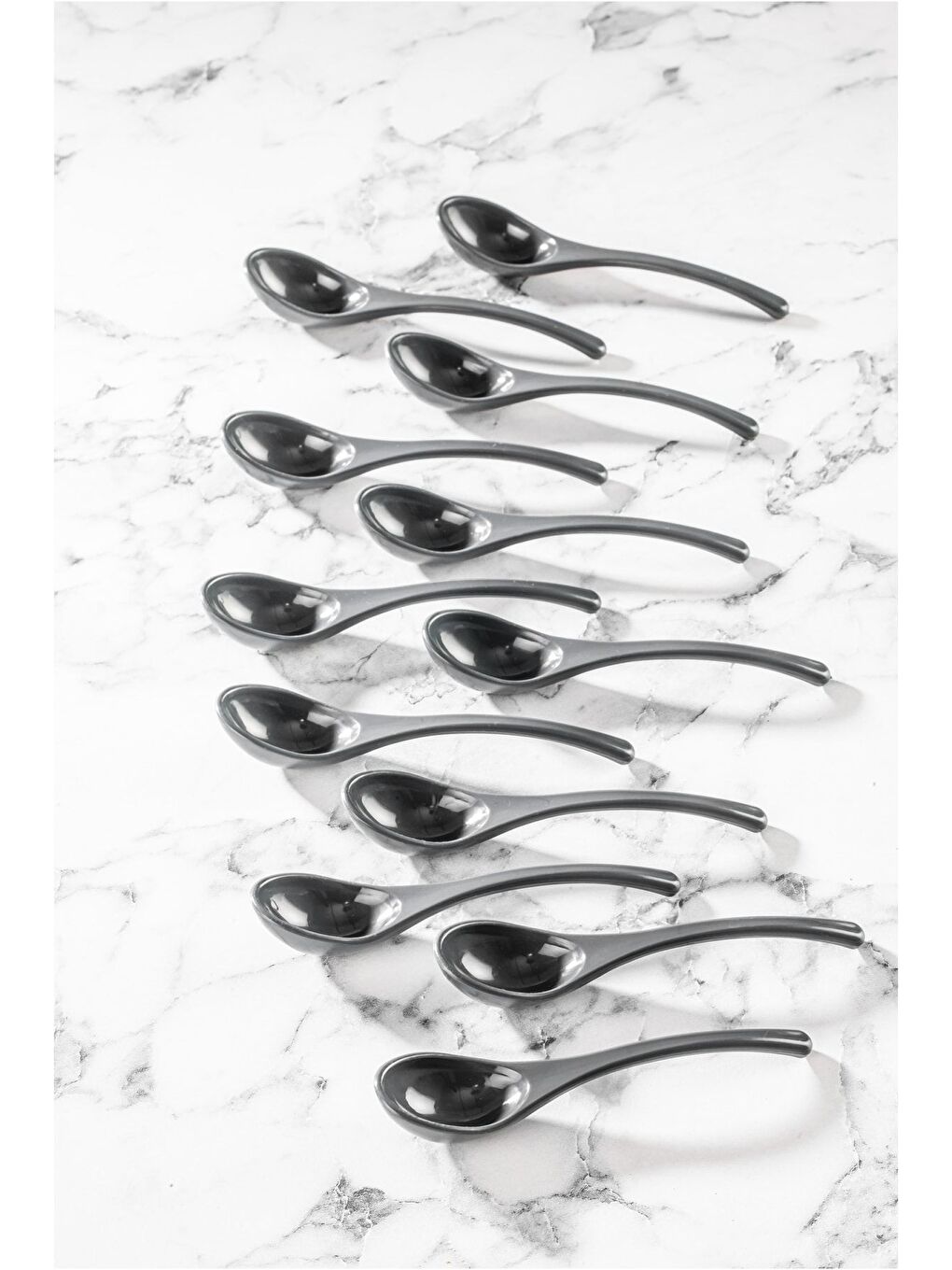 12 Adet Baharat Kaşığı Şeker Reçel Baharatlık Kaşığı Antrasit-1