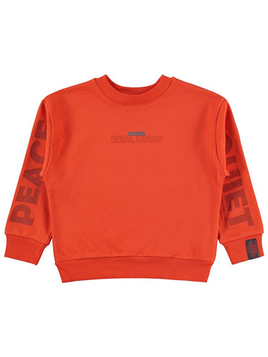 Boys Peace Quıet Baskılı 6-9 Yaş Sweatshirt - Turuncu9-10 Yaş
