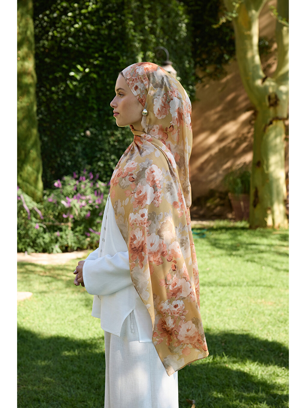 Bej Deluxe Summer Flow Şal Amber-2